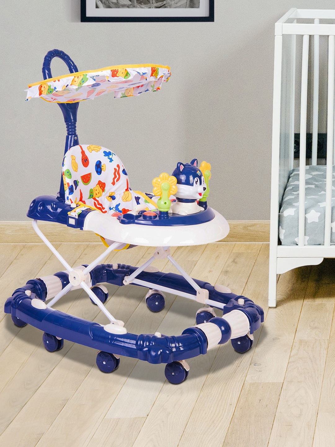 

Baby Moo Infants Blue Solid Walker