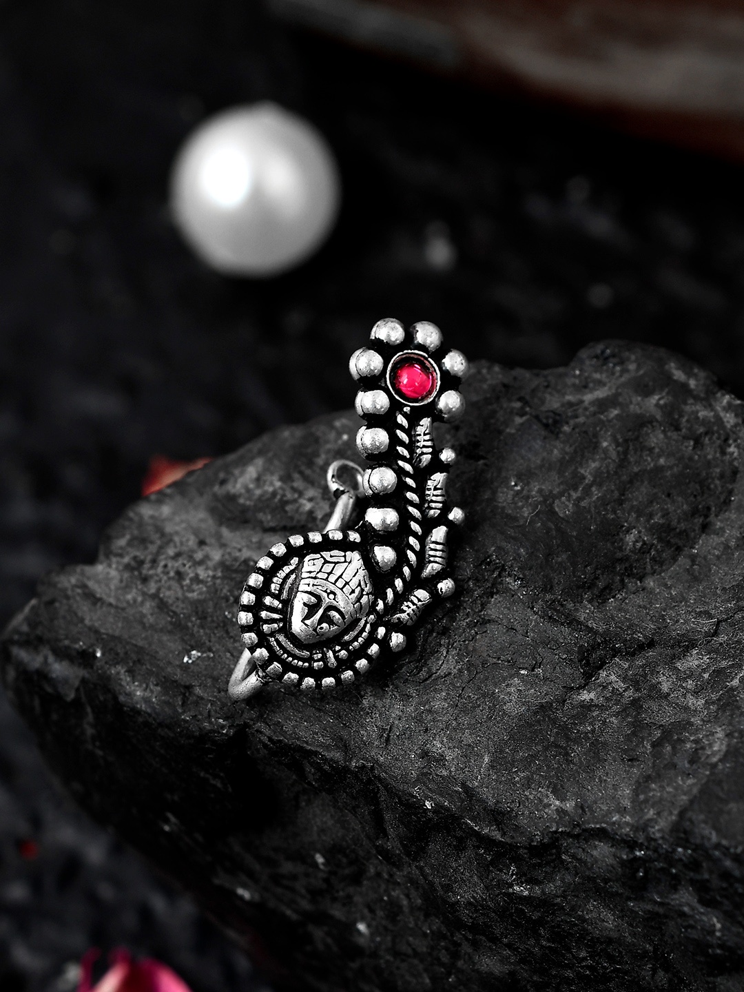 

AQUASTREET JEWELS Silver-Plated Oxidized Nosepin
