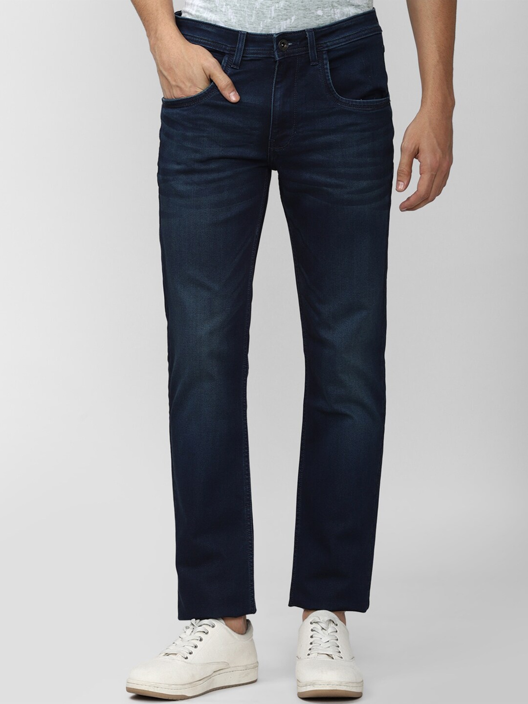 

VAN HEUSEN DENIM LABS Men Navy Blue Slim Fit Light Fade Jeans