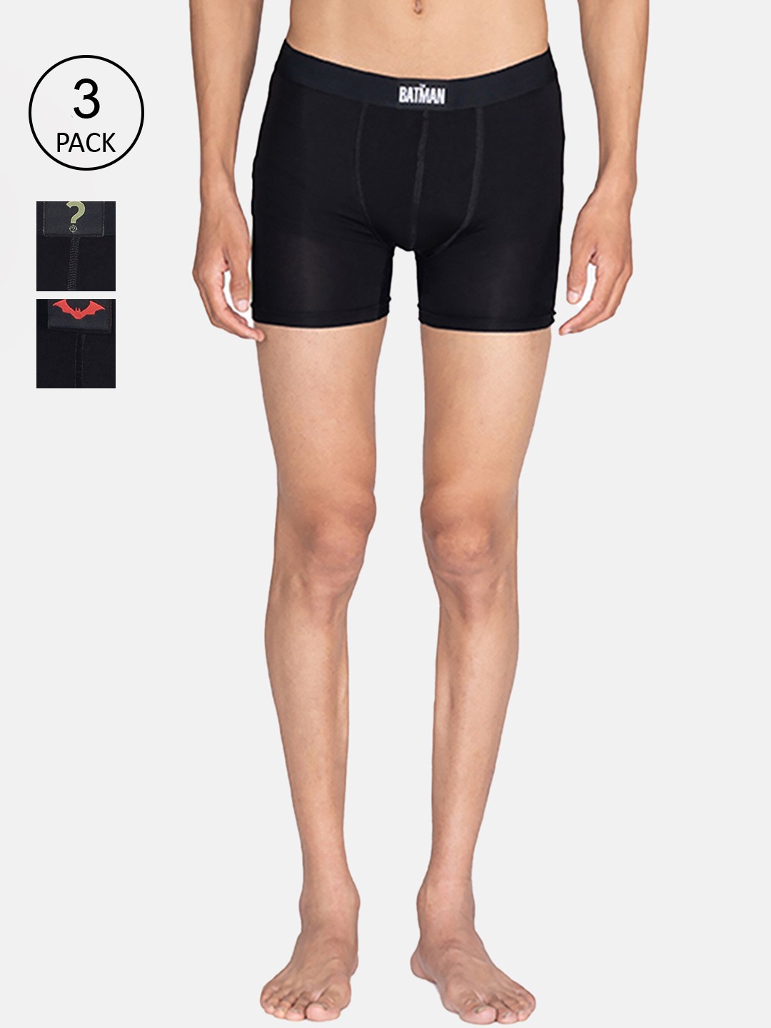 

SMUGGLERZ INC. Men Pack of 3 Boxer Briefs, Black
