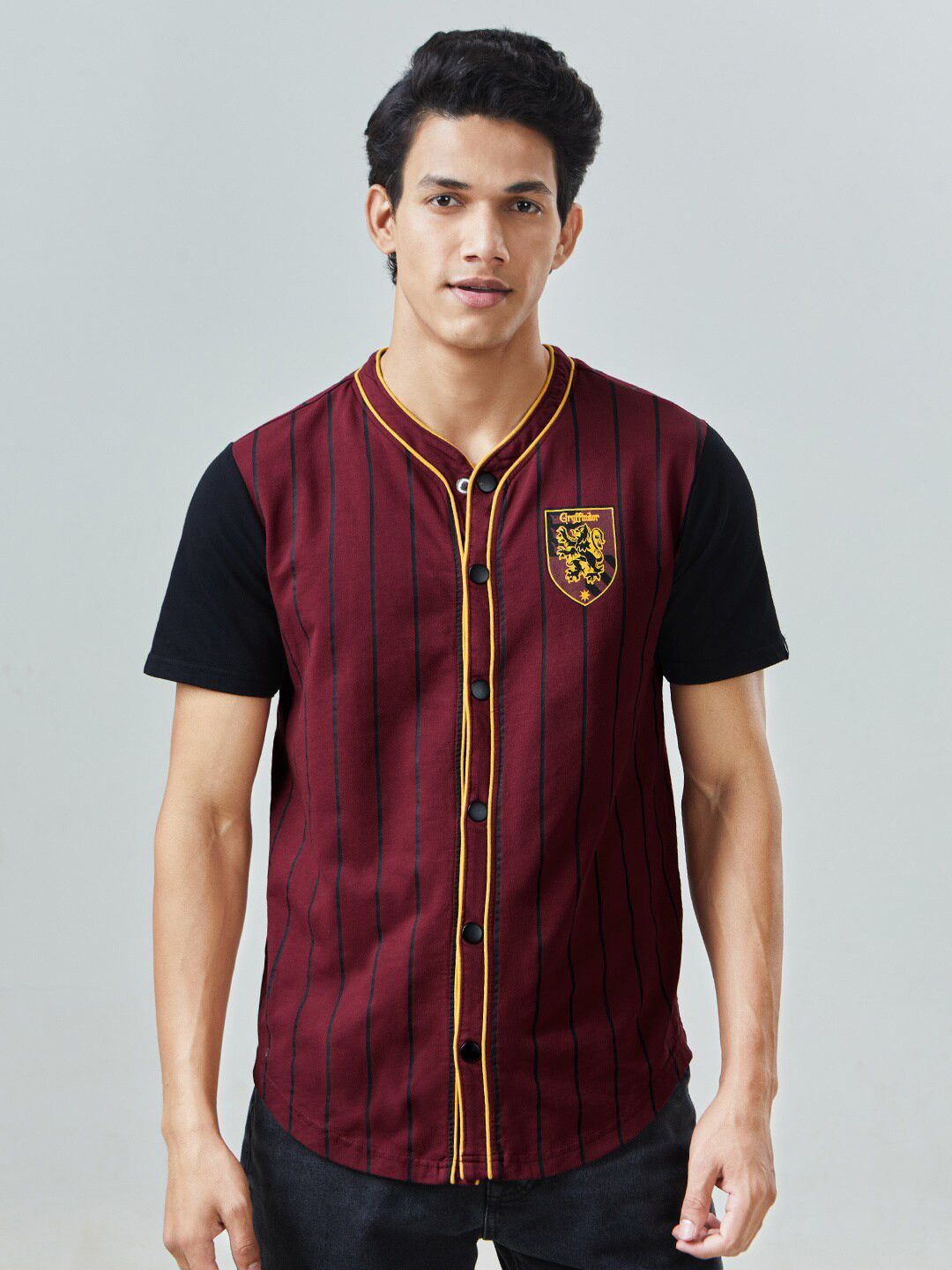 

The Souled Store Men Burgundy Striped Casual Shirt