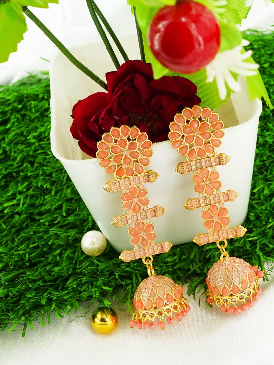 

Fashion Frill Orange Contemporary Drop Earrings