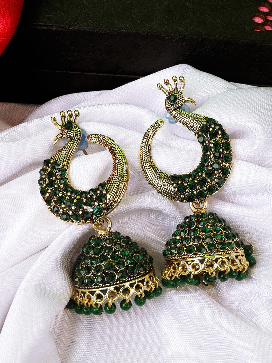 

Fashion Frill Green Contemporary Jhumkas Earrings