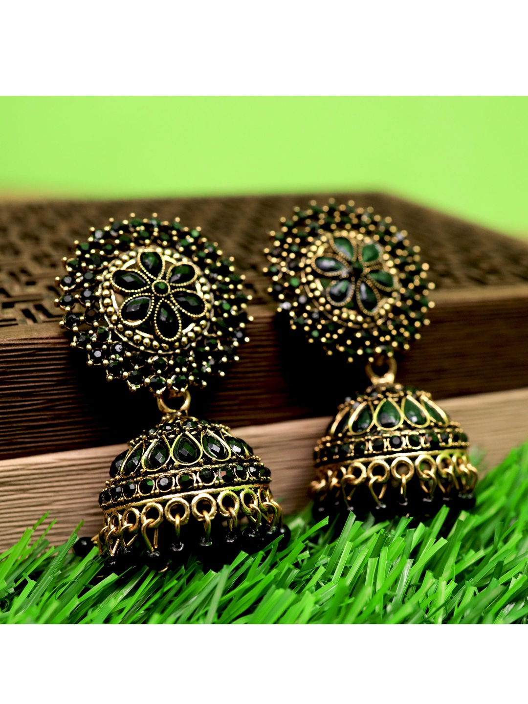 

Fashion Frill Black Contemporary Jhumkas Earrings