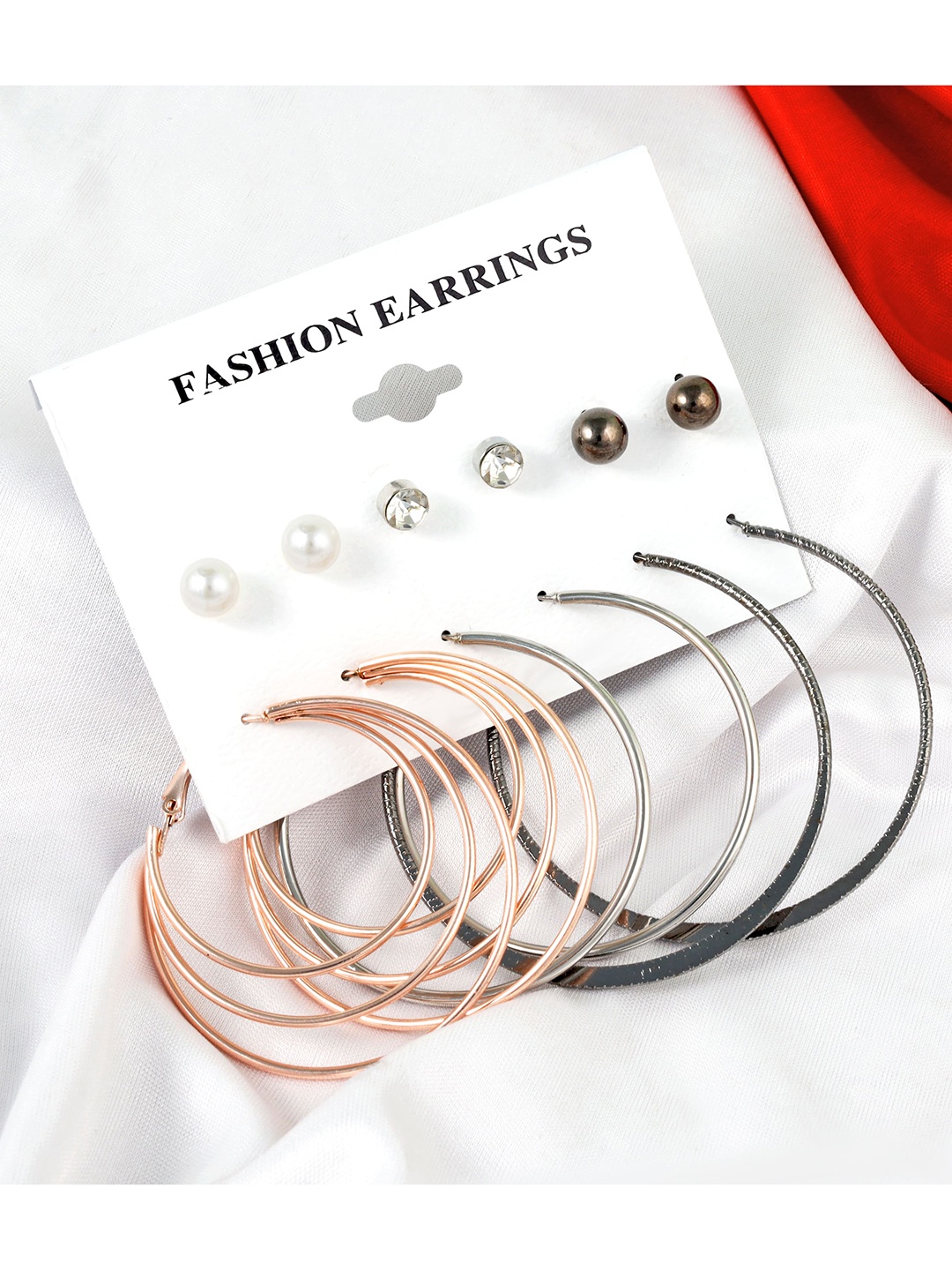 

Fashion Frill Multicoloured Contemporary Hoop Earrings, Multi