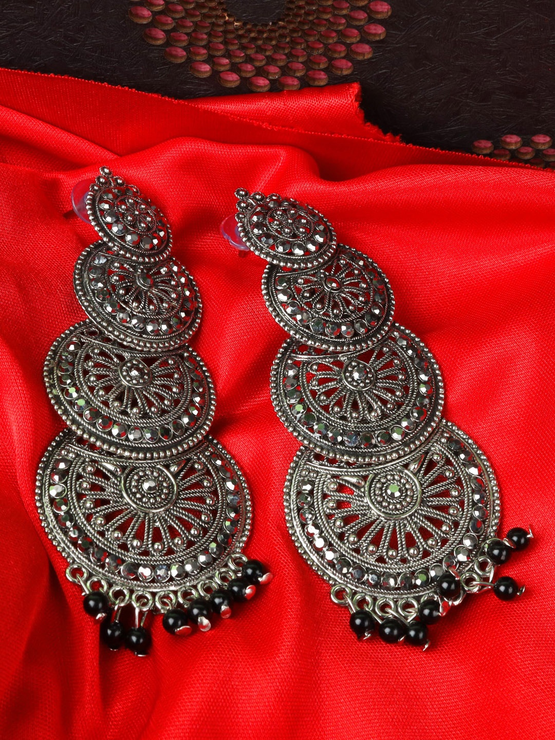 

Fashion Frill Silver-Toned Contemporary Drop Earrings