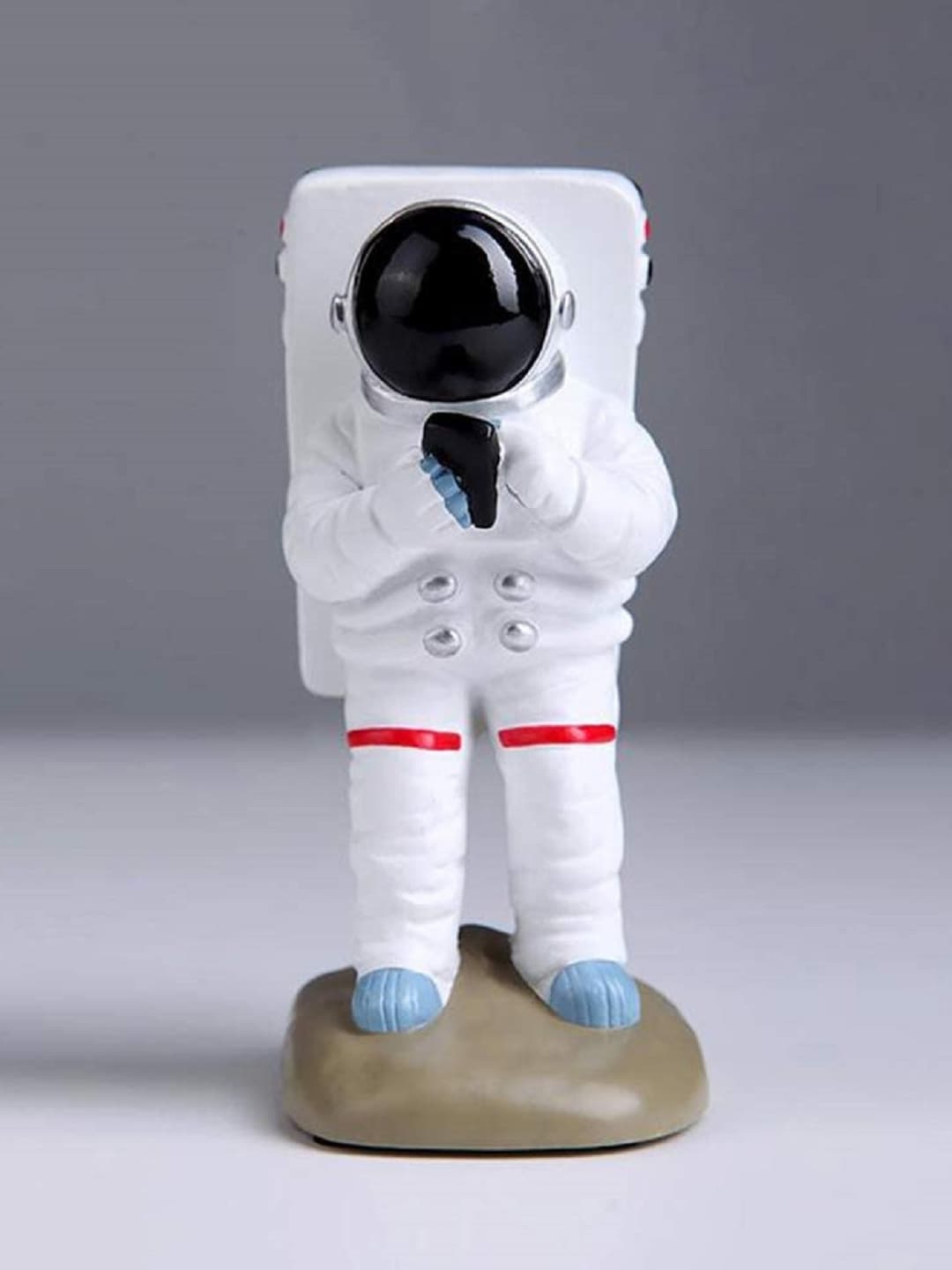 

Awestuffs White & Red Astronaut Mobile Phone Stand Showpieces