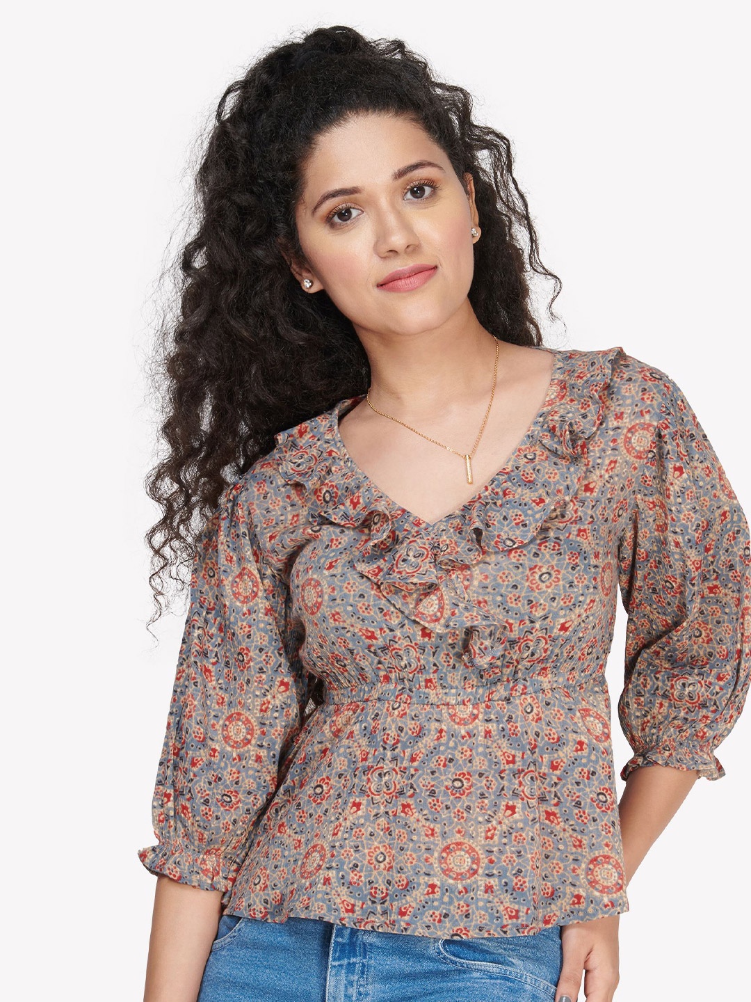 

VASTRADO Women Multicoloured Floral Print Top, Multi