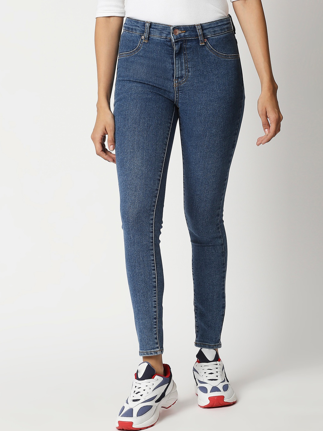 

LOVEGEN Women Blue Jeggings Skinny Fit High-Rise Stretchable Jeans