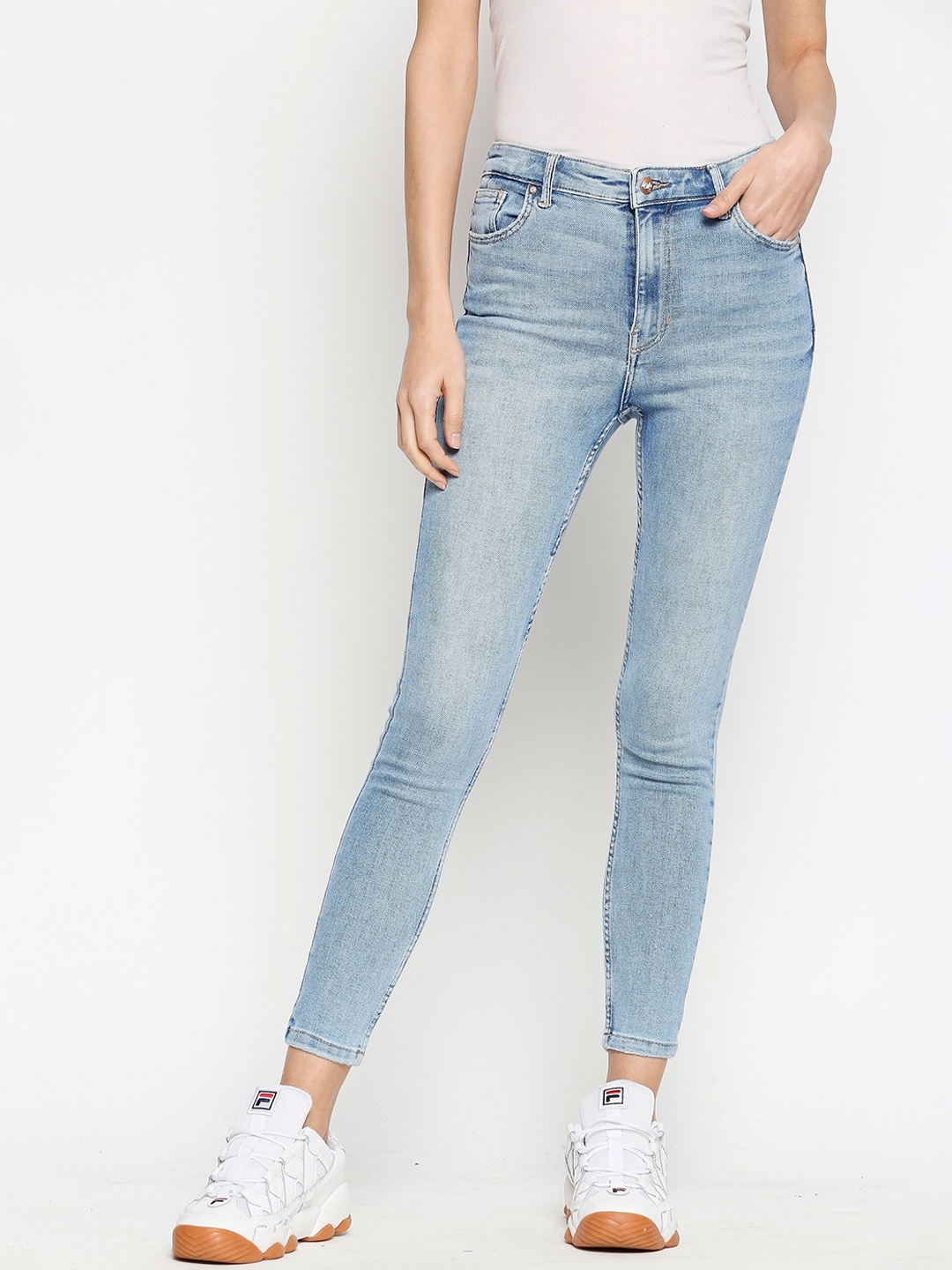 

LOVEGEN Women Blue Comfort Skinny Fit High-Rise Light Fade Stretchable Jeans