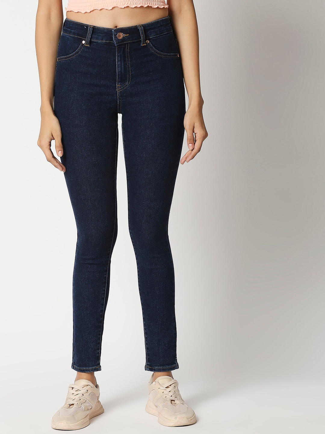 

LOVEGEN Women Blue Jeggings Skinny Fit High-Rise Stretchable Jeans