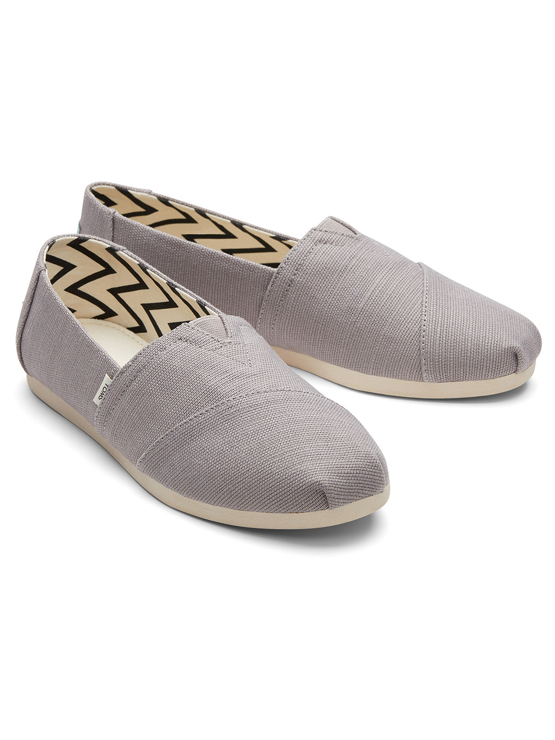 

TOMS Women Grey Solid Alpargata Canvas Slip-on Sneakers