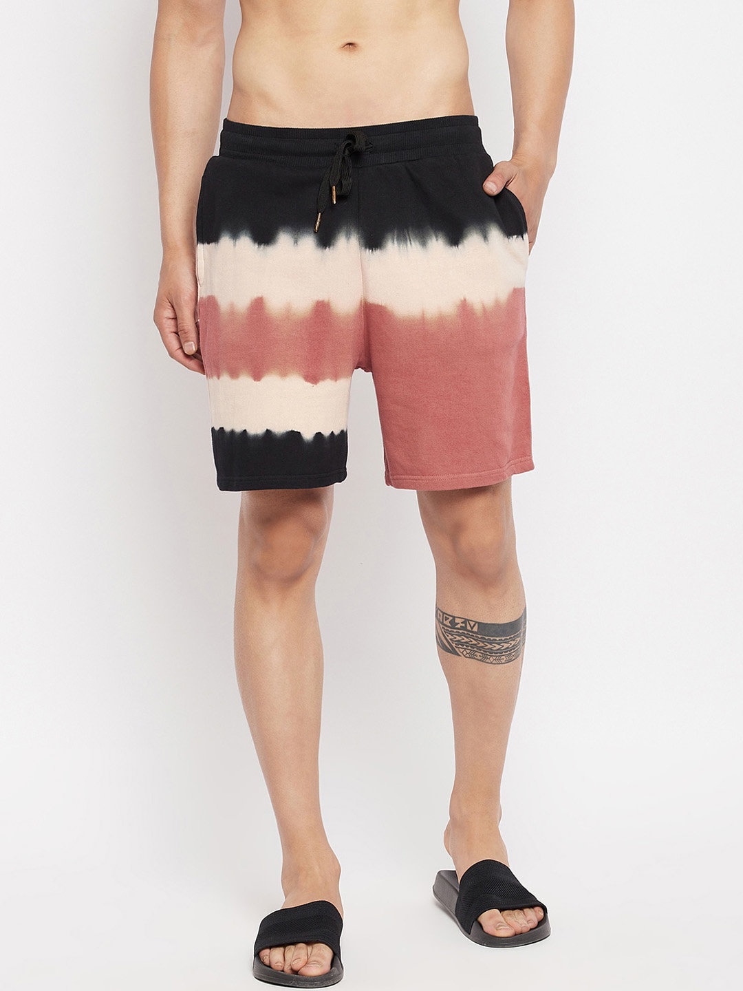 

FUGAZEE Men Multicoloured Ombre Loose Fit Shorts, Multi