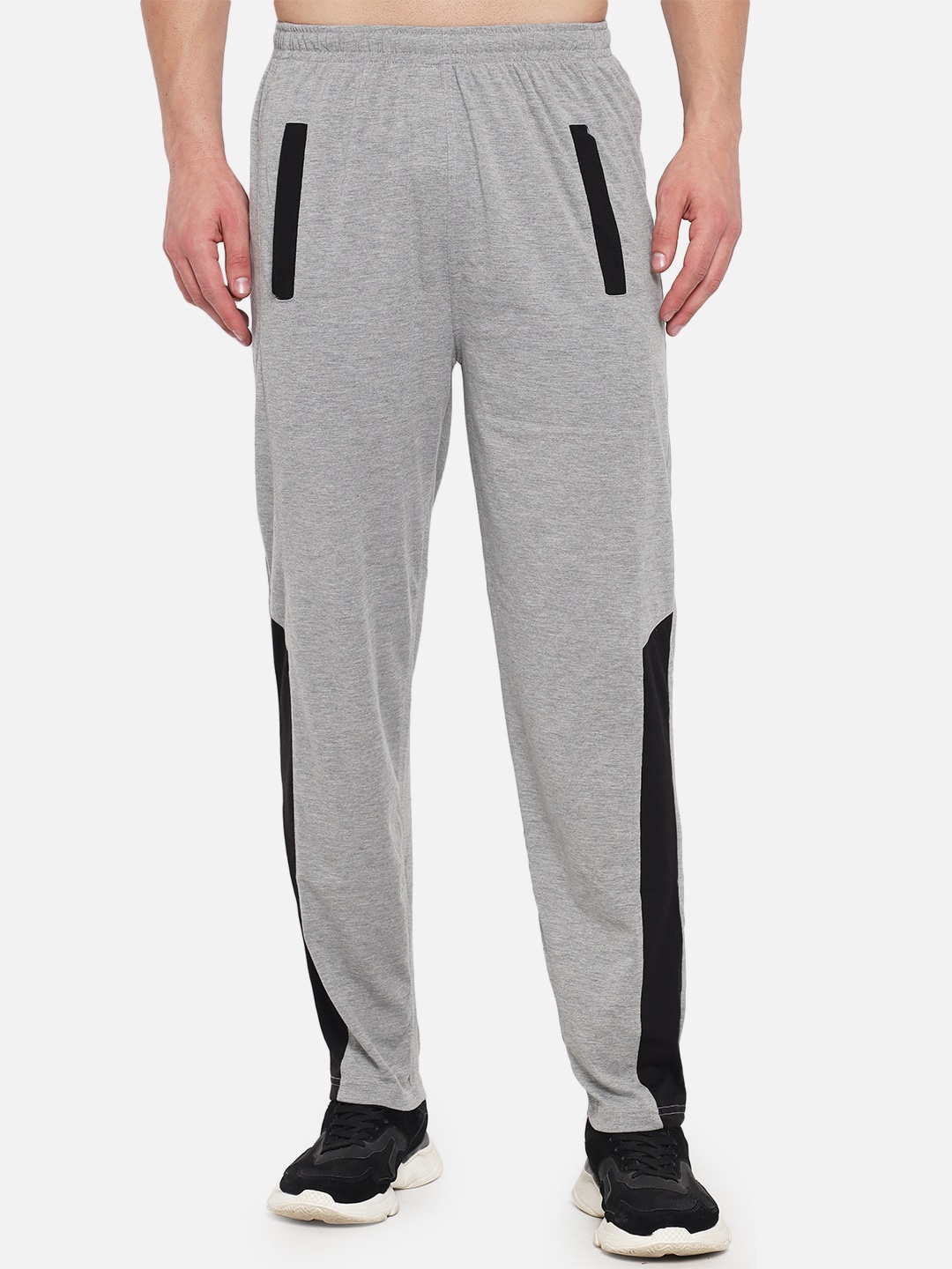 

FFLIRTYGO Men Grey Solid Comfort-Fit Pure Cotton Track Pants