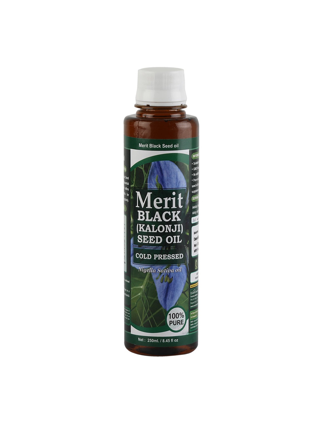 

Merit VCO 100% Pure Cold Pressed Kalonji Black Seed Oil - 250 ml, Green