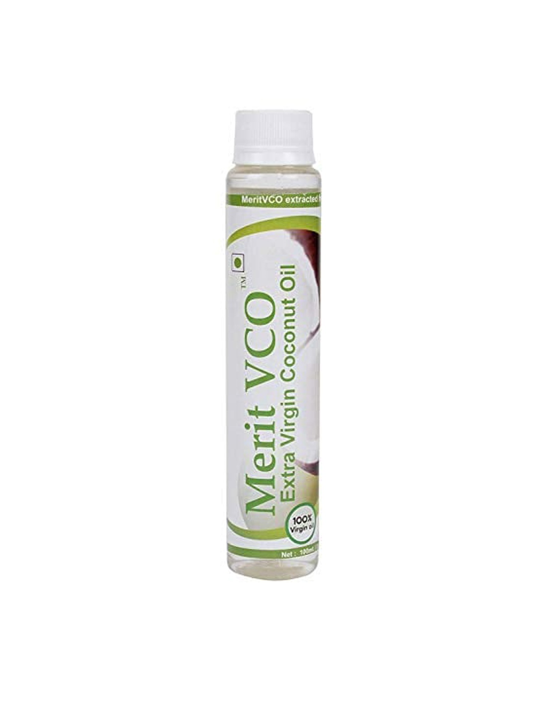 

Merit VCO 100% Cold Pressed Extra Virgin Coconut Oil - 100 ml, Green