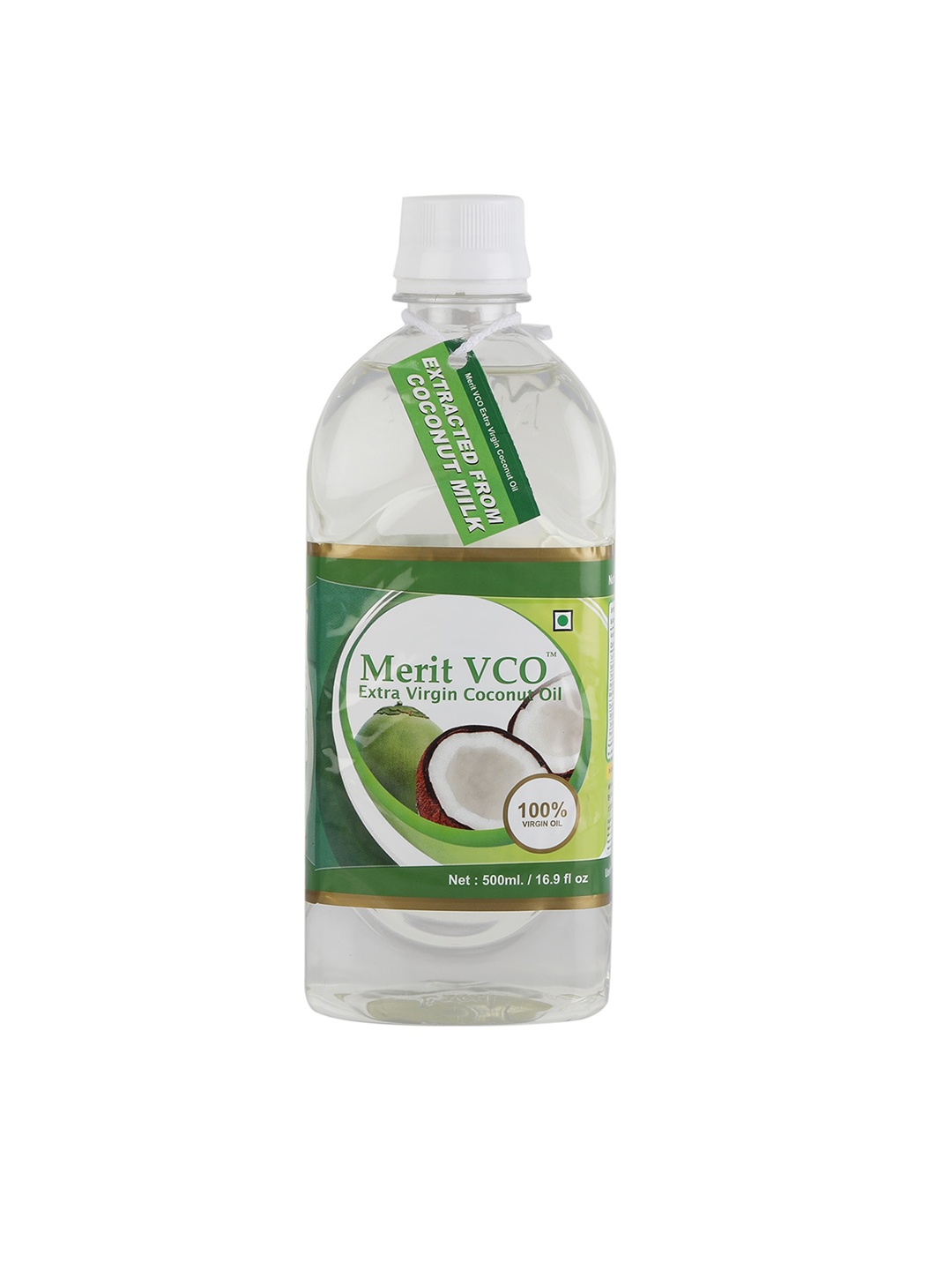 

Merit VCO 100% Cold Pressed Extra Virgin Coconut Oil - 500 ml, Green