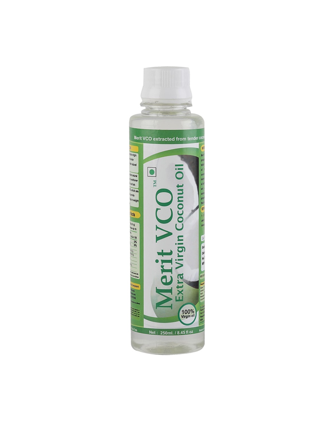

Merit VCO 100% Cold Pressed Extra Virgin Coconut Oil - 250 ml, Green