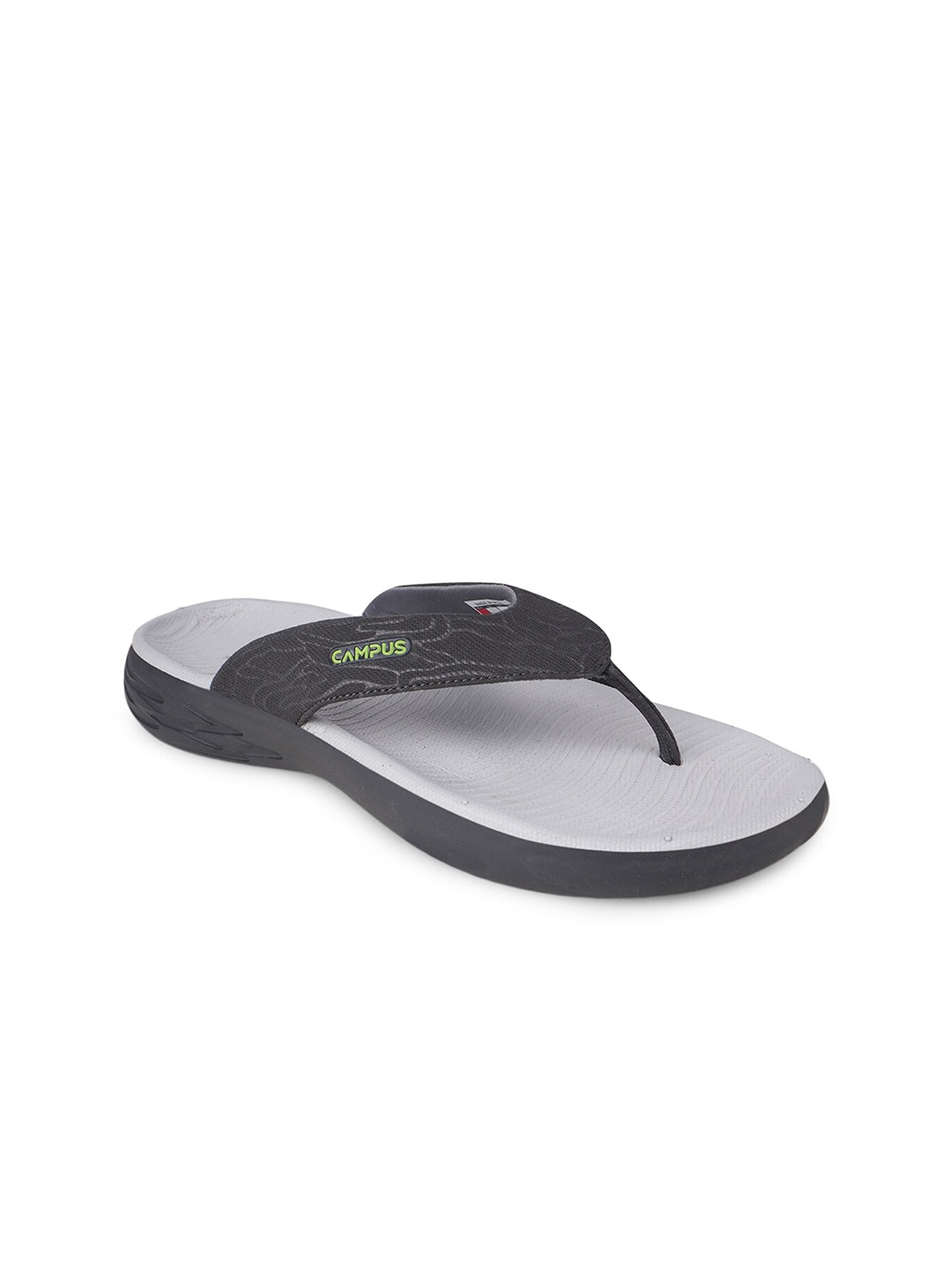 

Campus Men Grey Melange & Grey Rubber Thong Flip-Flops