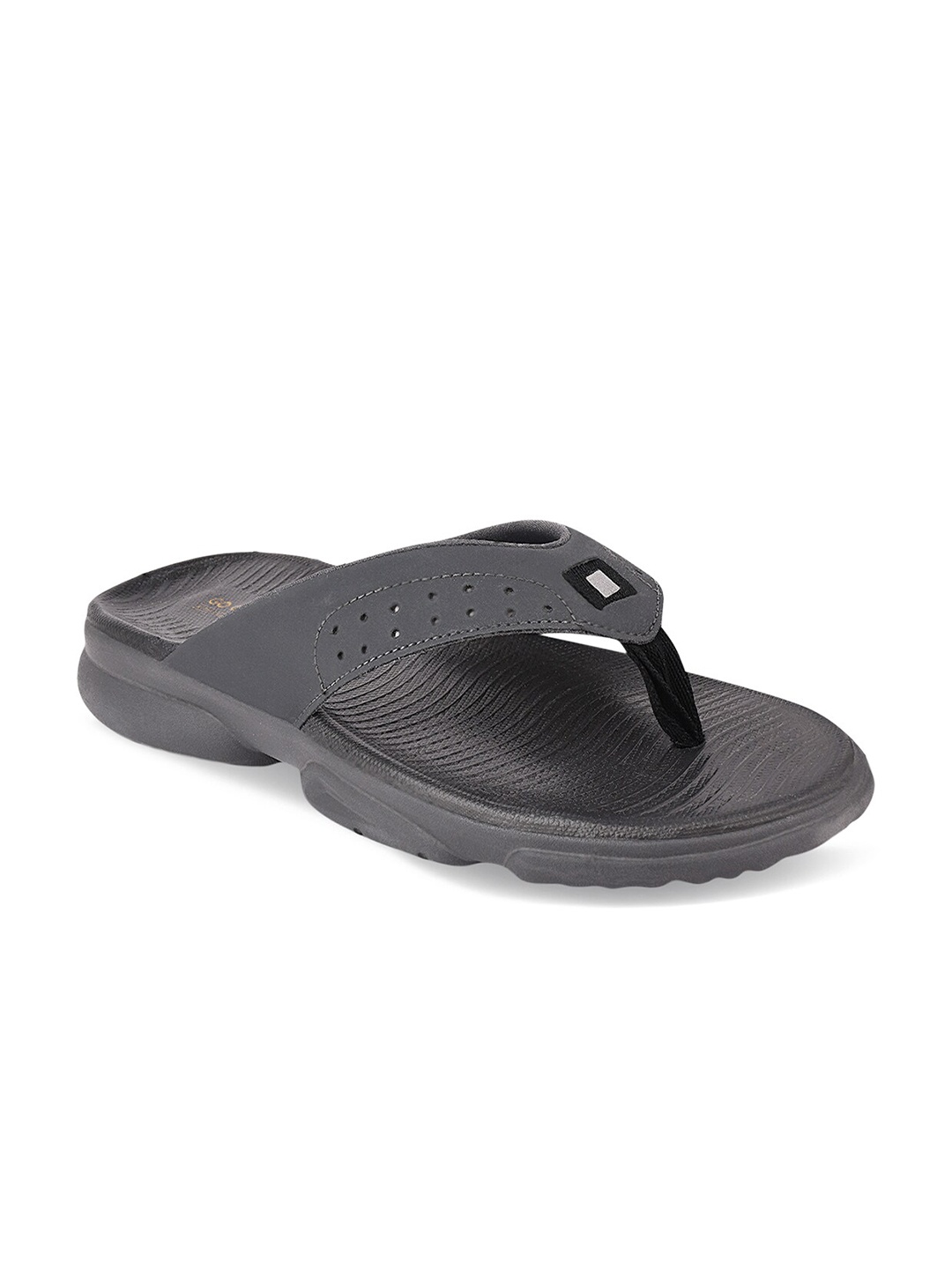 

Campus Men Grey Rubber Thong Flip-Flops