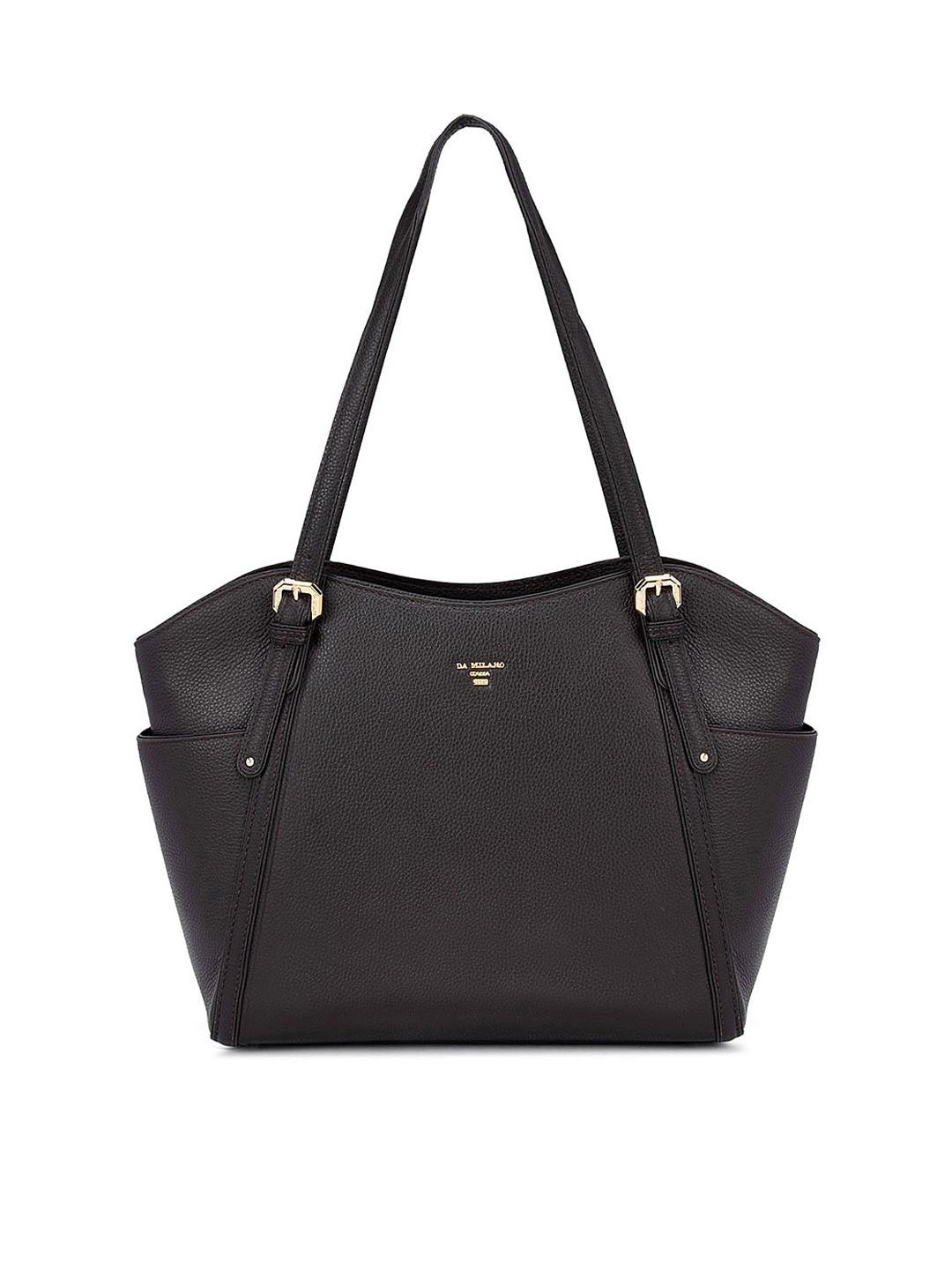 

Da Milano Brown Leather Structured Shoulder Bag
