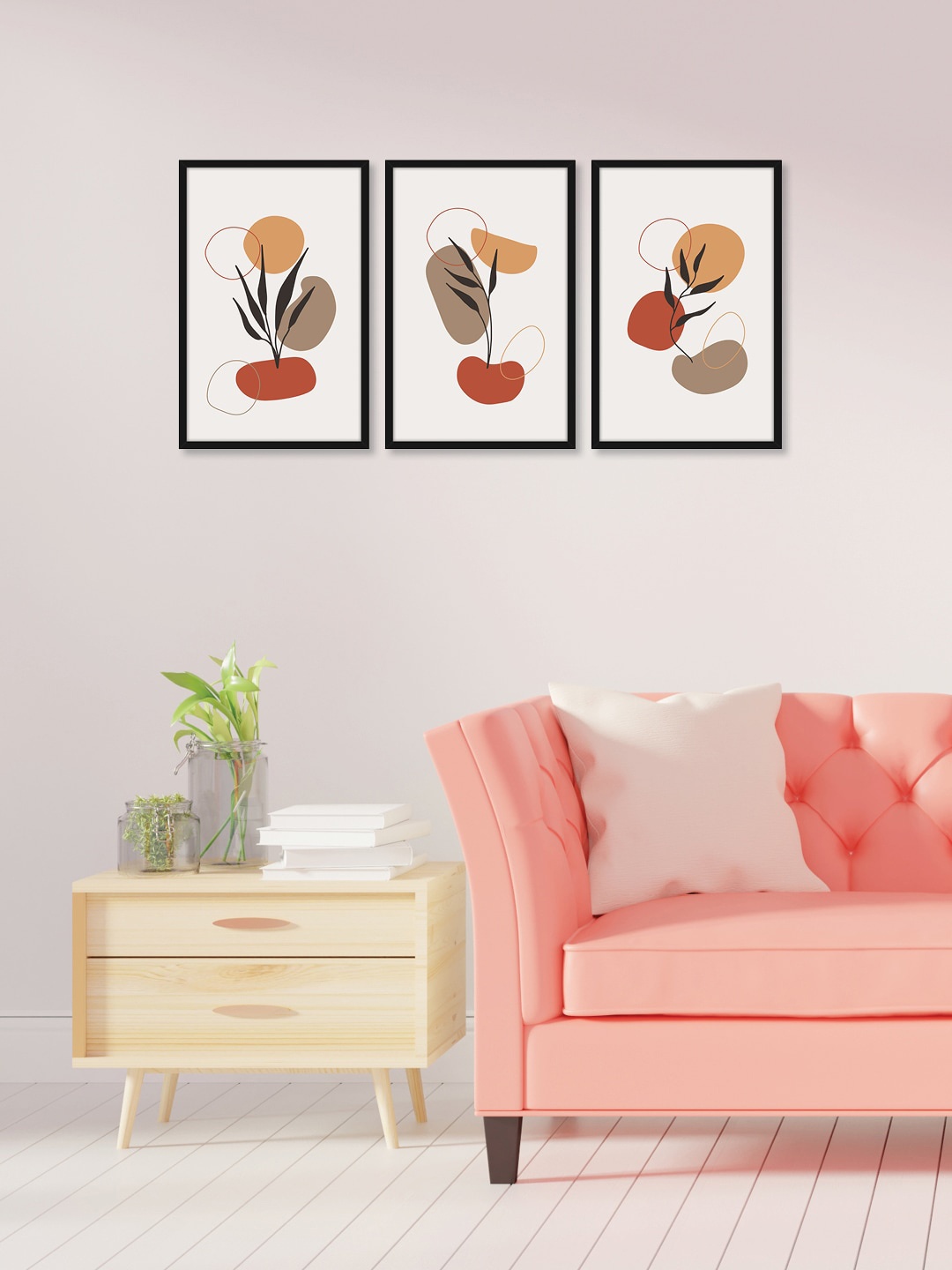 

RANDOM Black Set of 3 Various Leaves Wall Art