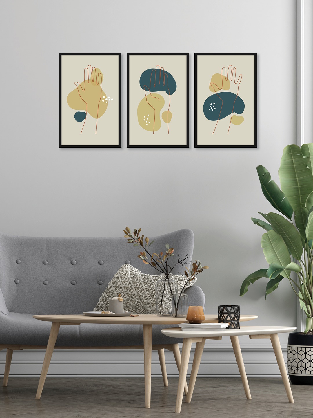 

Random Set of 3 Hands Wall Art, Multi