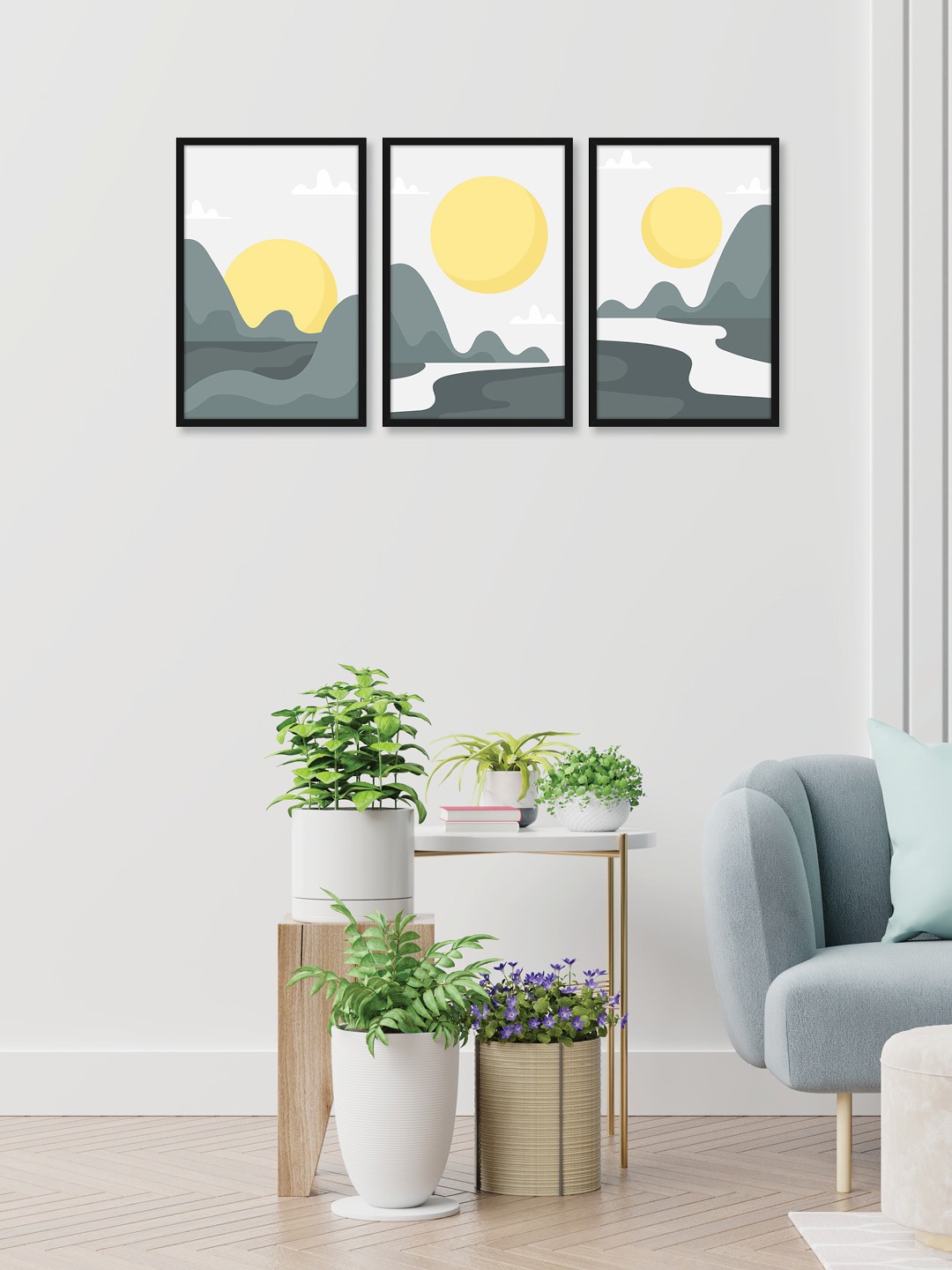 

RANDOM Set of 3 Beautiful Scenery Wall Art, Multi