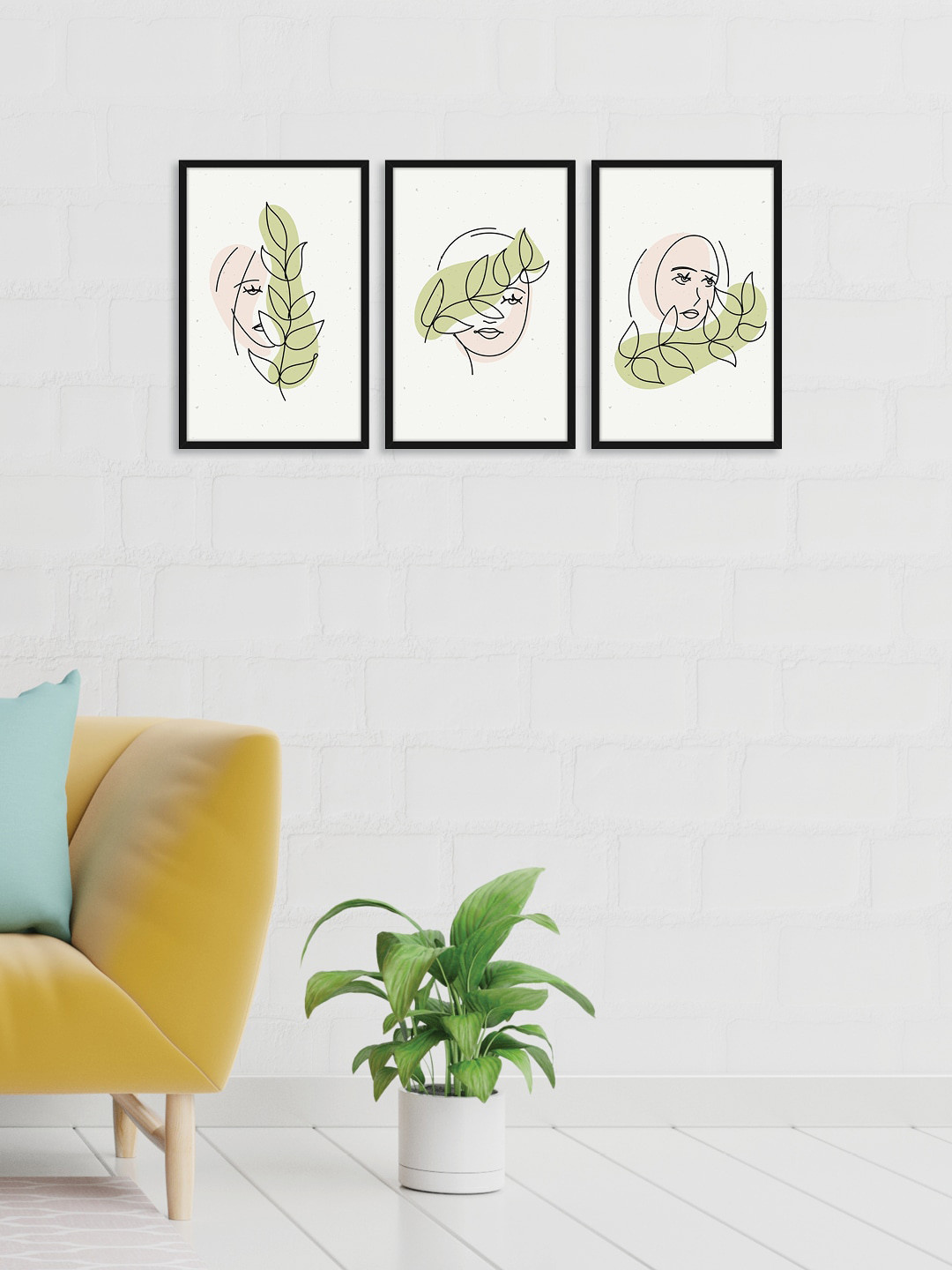 

RANDOM Black & White Set of 3 Abstract Wall Art