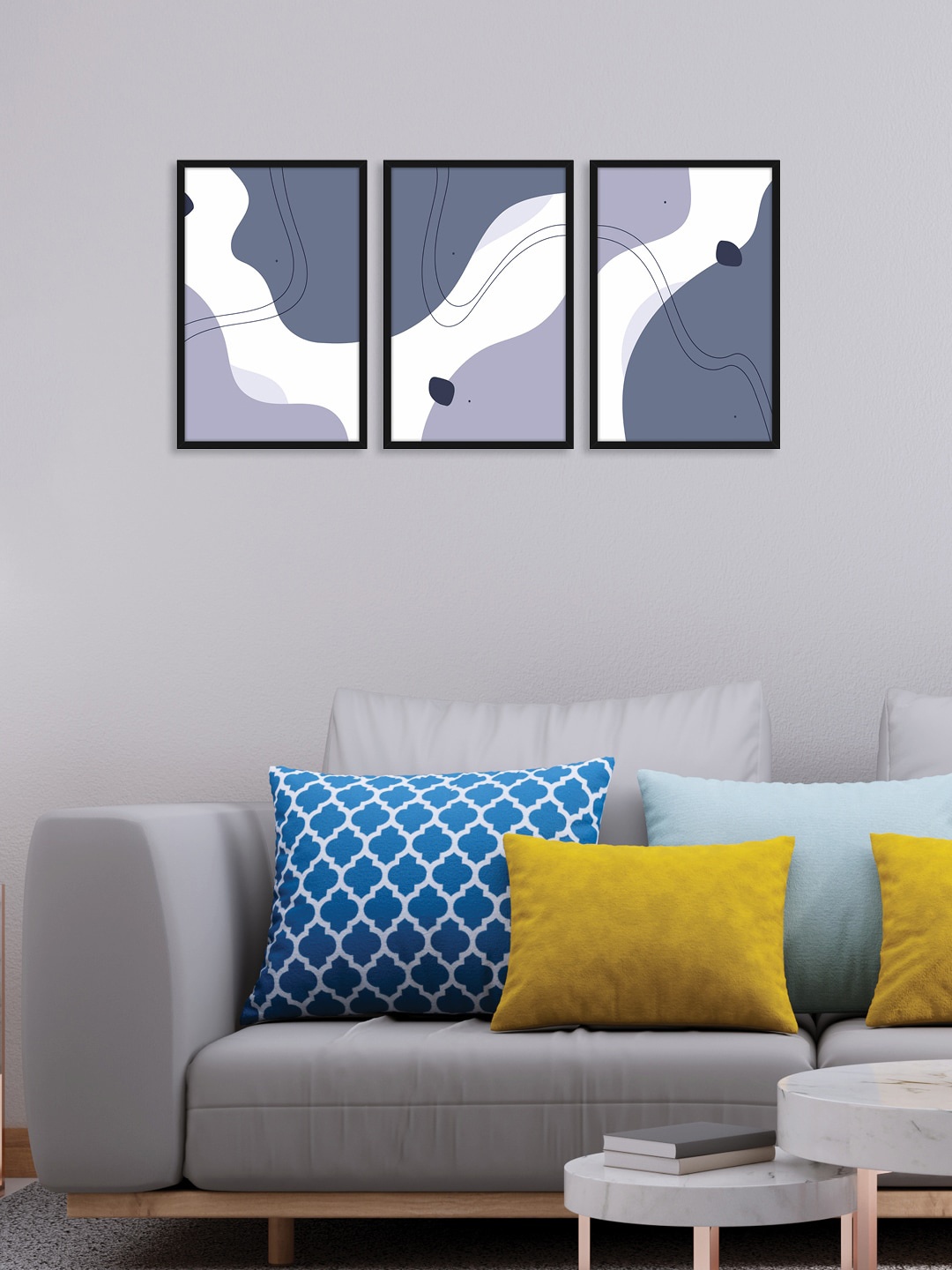 

RANDOM Black & White Set of 3 Abstract Wall Art