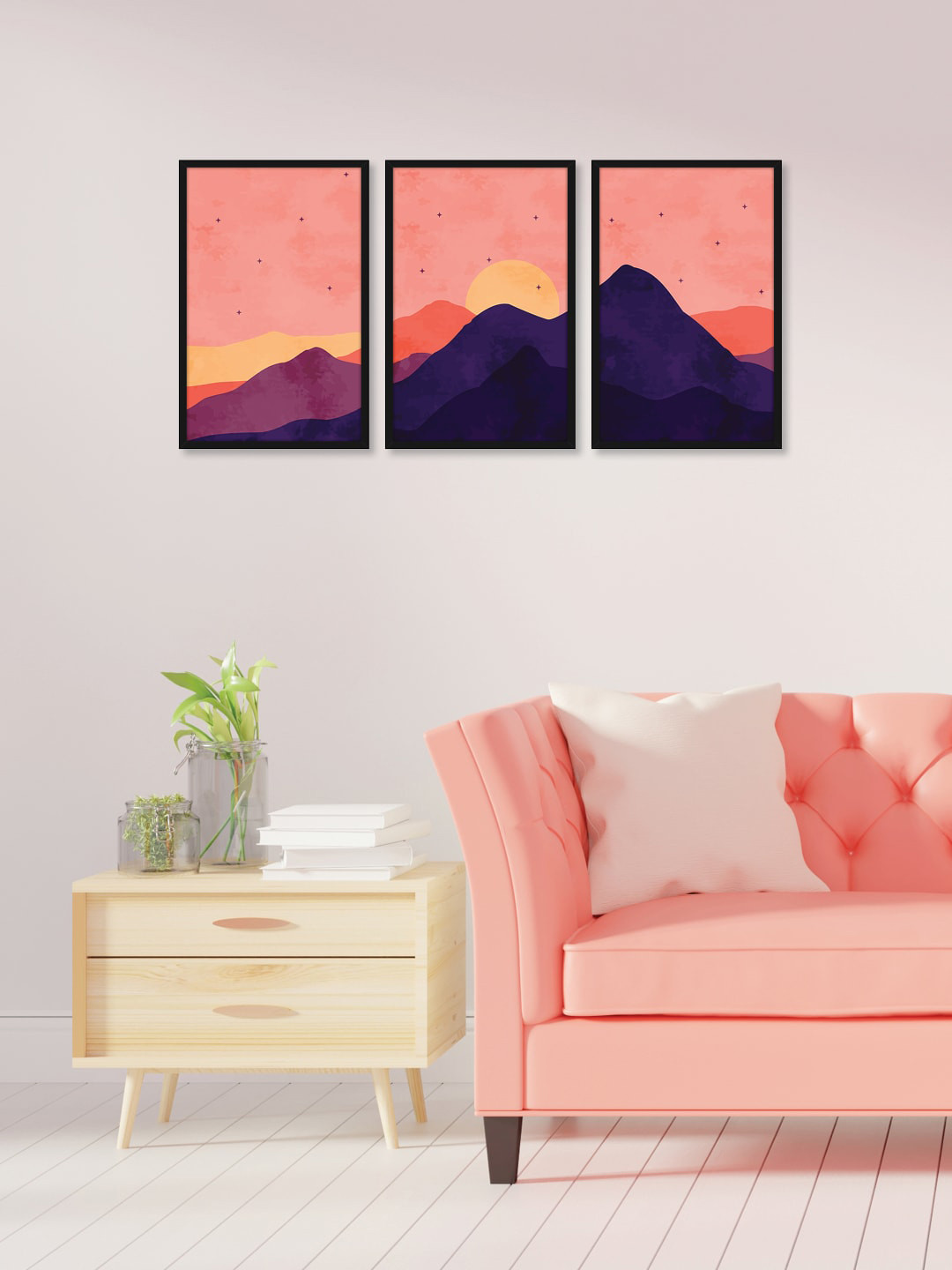 

Random Set of 3 Beautiful Sunrise View Wall Art, Multi
