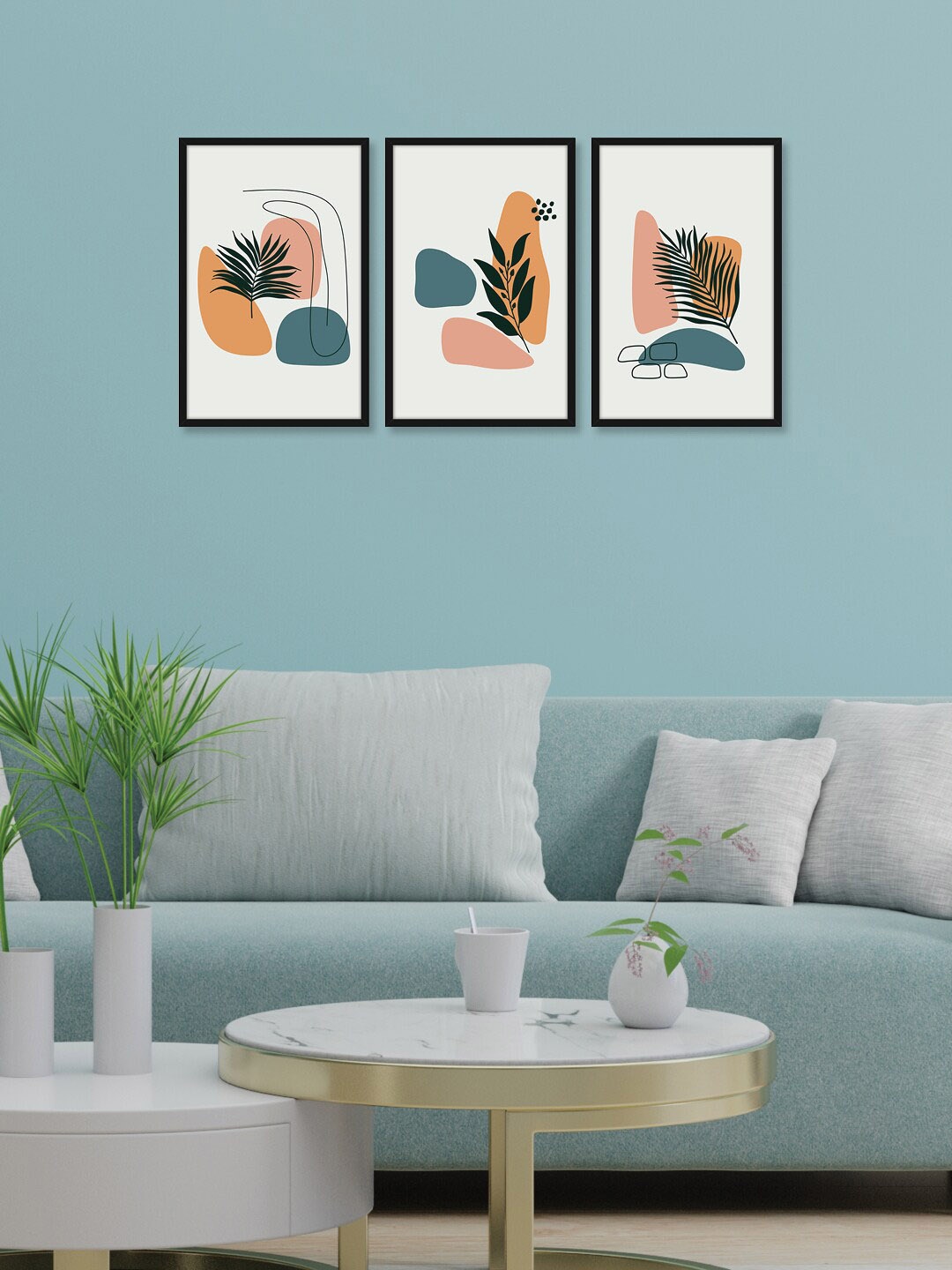

RANDOM Set of 3 Various Leaves Wall Art, Multi