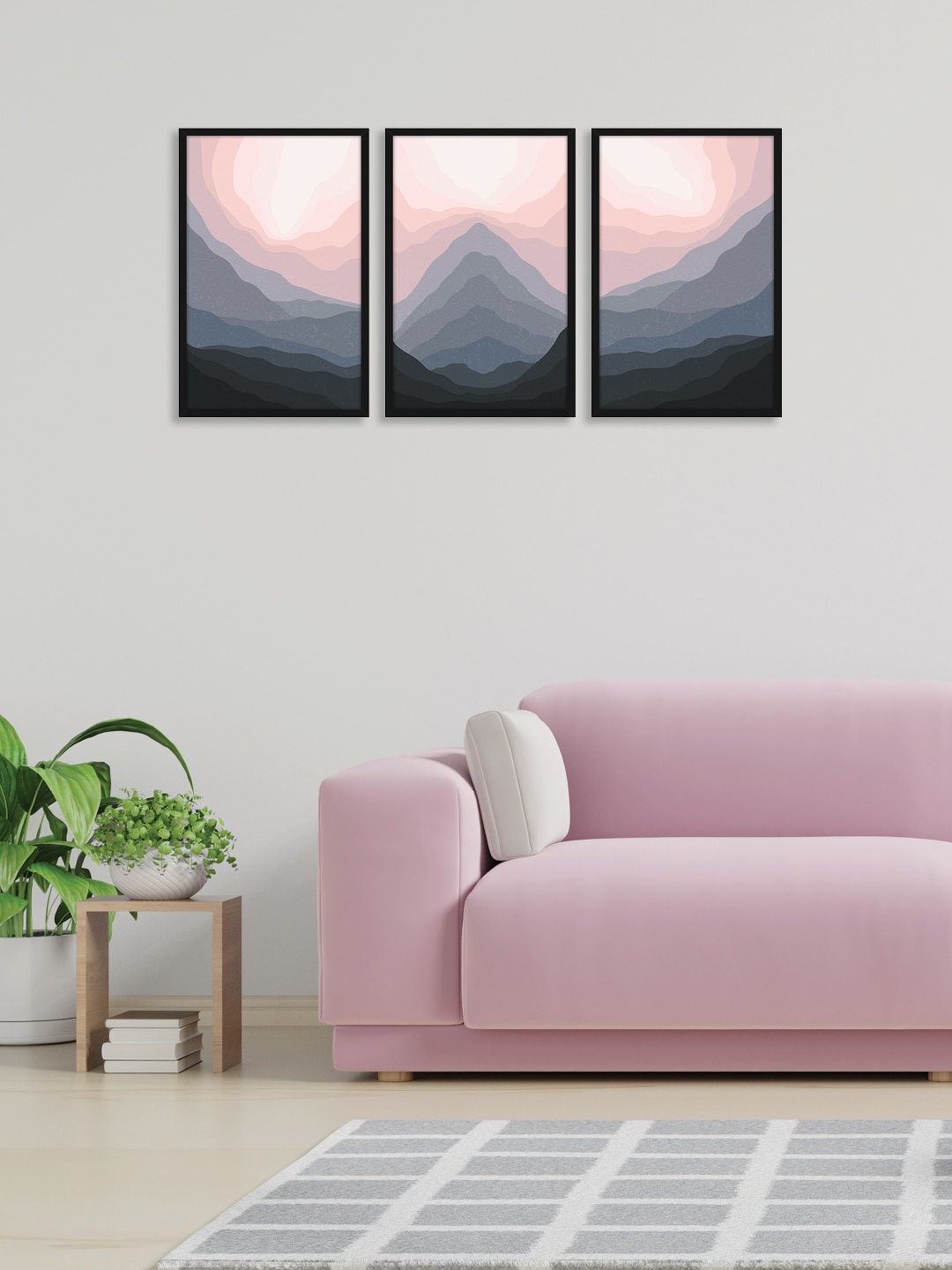 

RANDOM Set of 3 Mountains Wall Art, Multi