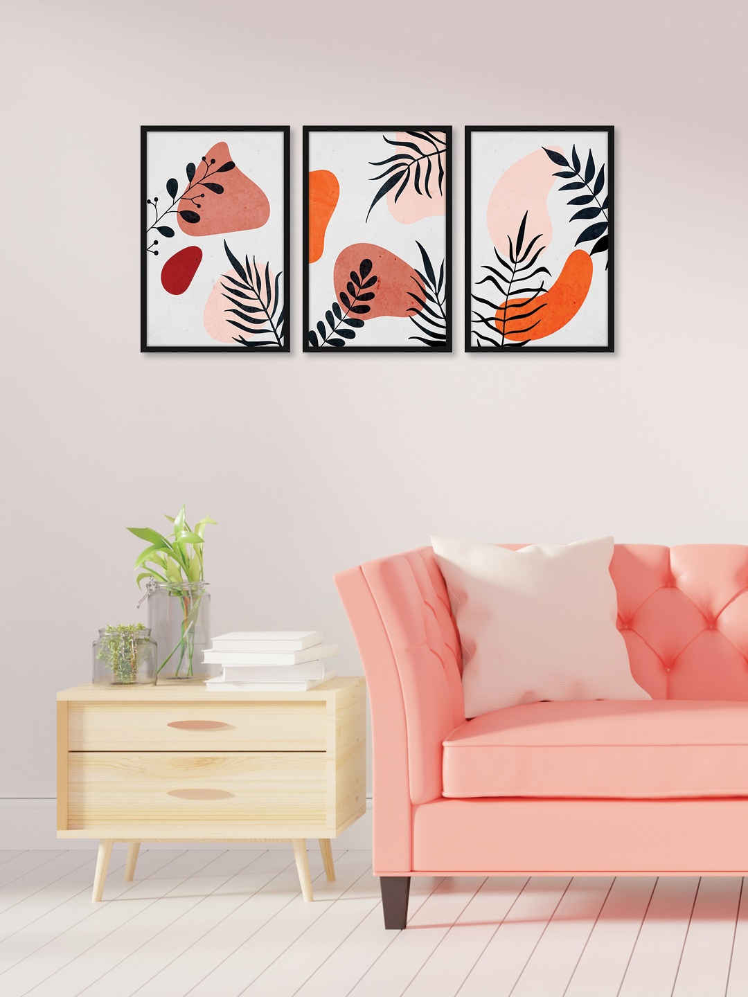 

RANDOM Set of 3 Various Leaves Wall Art, Multi