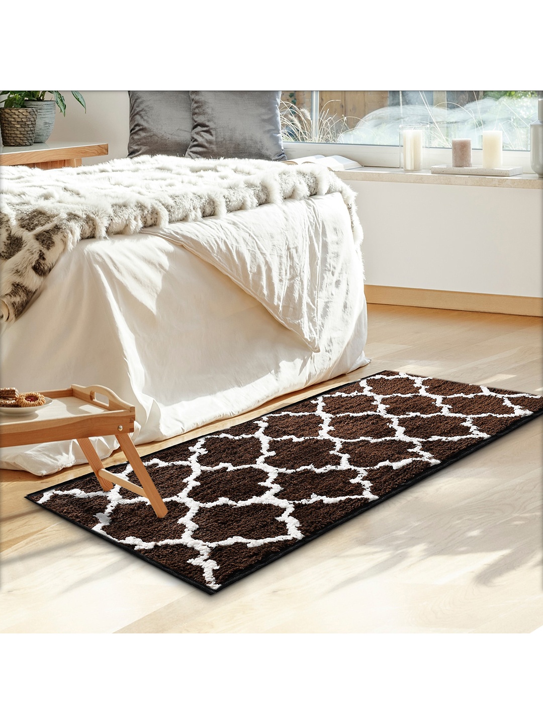 

AAZEEM Brown Printed Floor Runners