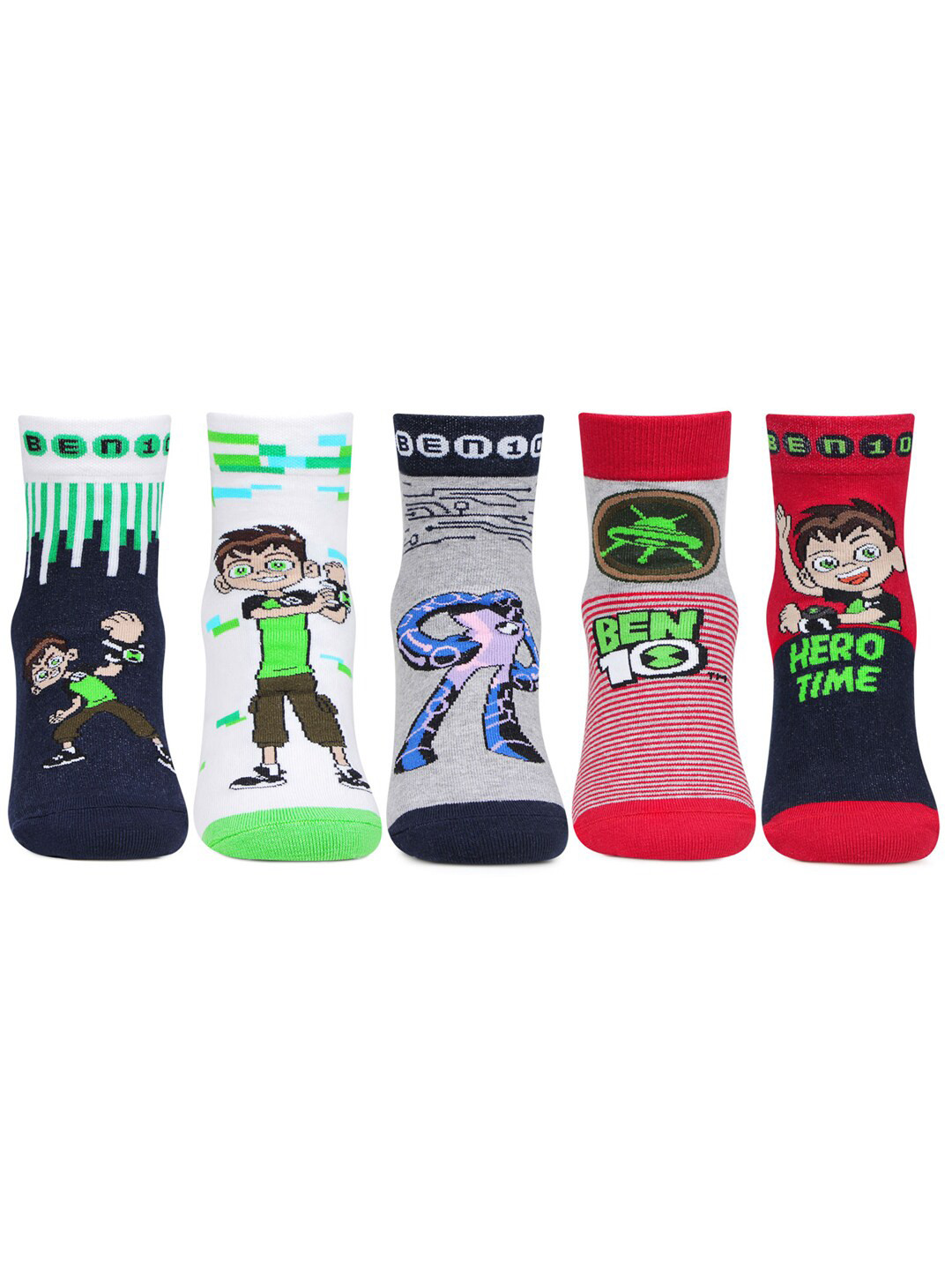 

Bonjour Boys Pack Of 5 Assorted Ankle-Length Socks