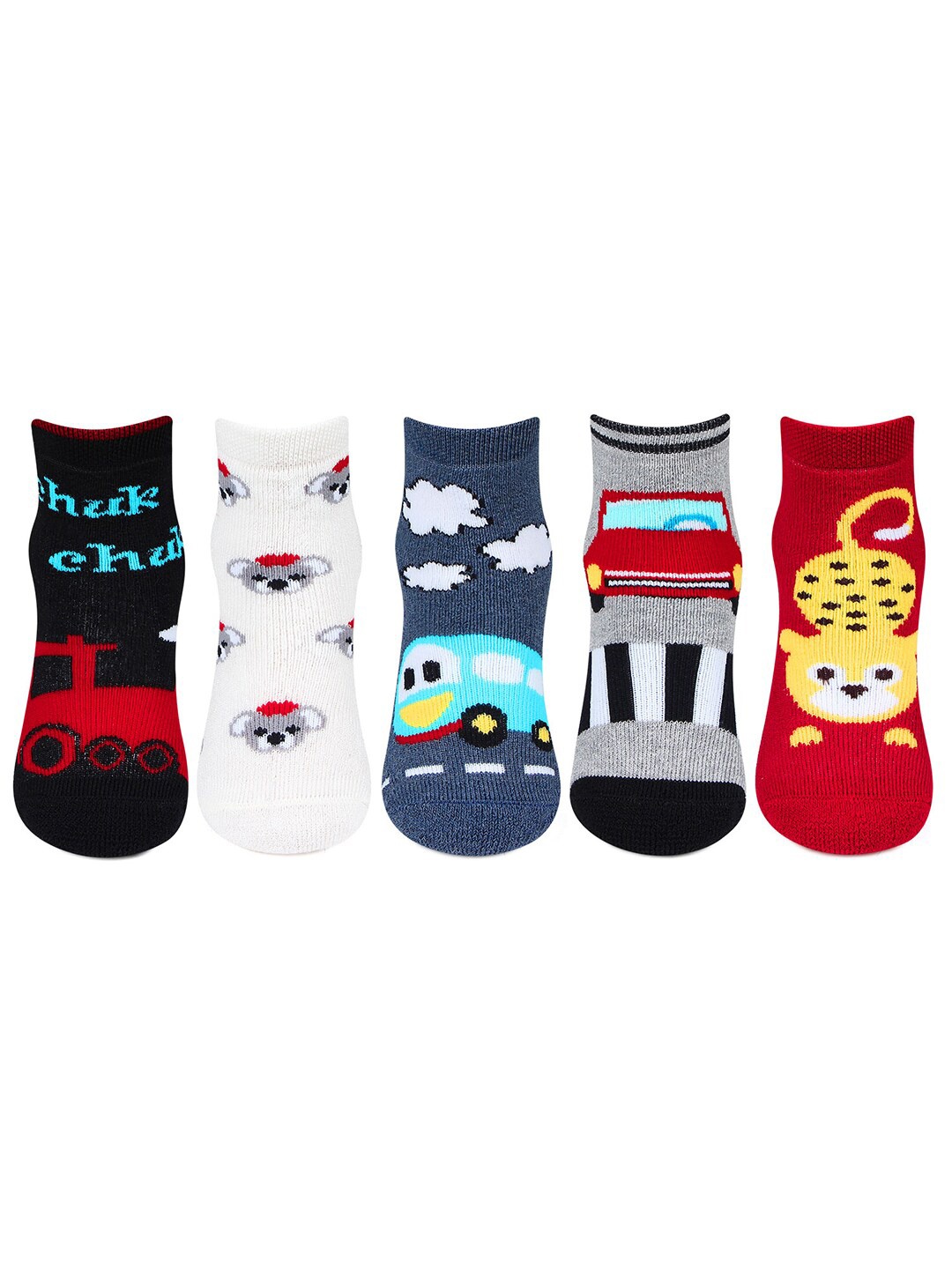 

Bonjour Kids Pack Of 5 Assorted Calf-Length Socks