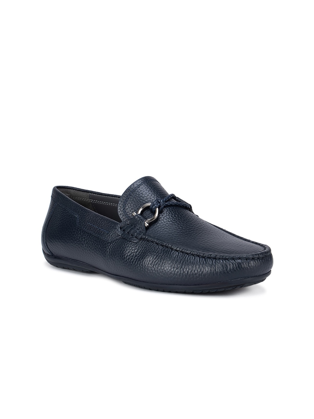 

ROSSO BRUNELLO Men Blue Leather Loafers