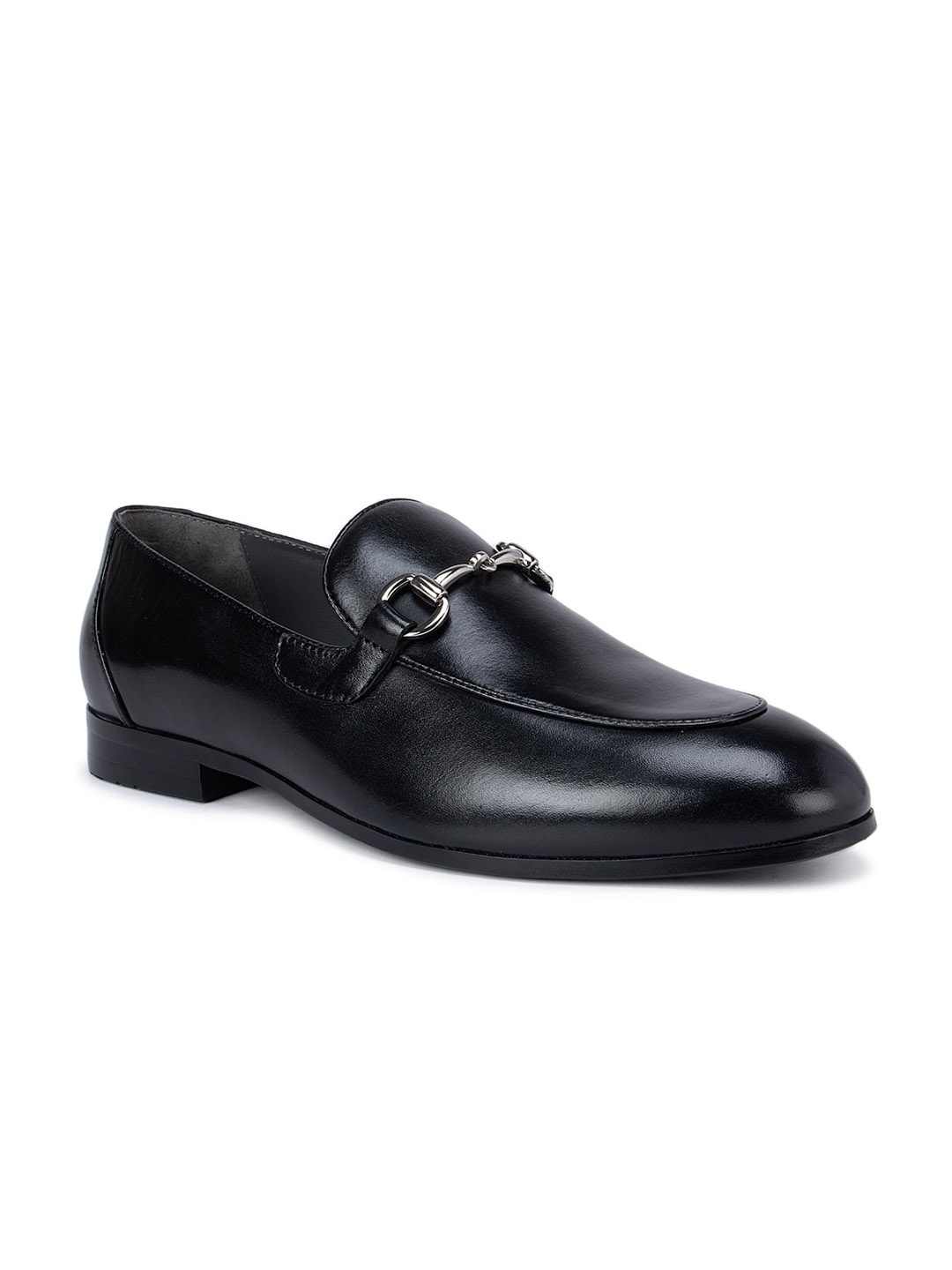 

ROSSO BRUNELLO Men Black Leather Loafers