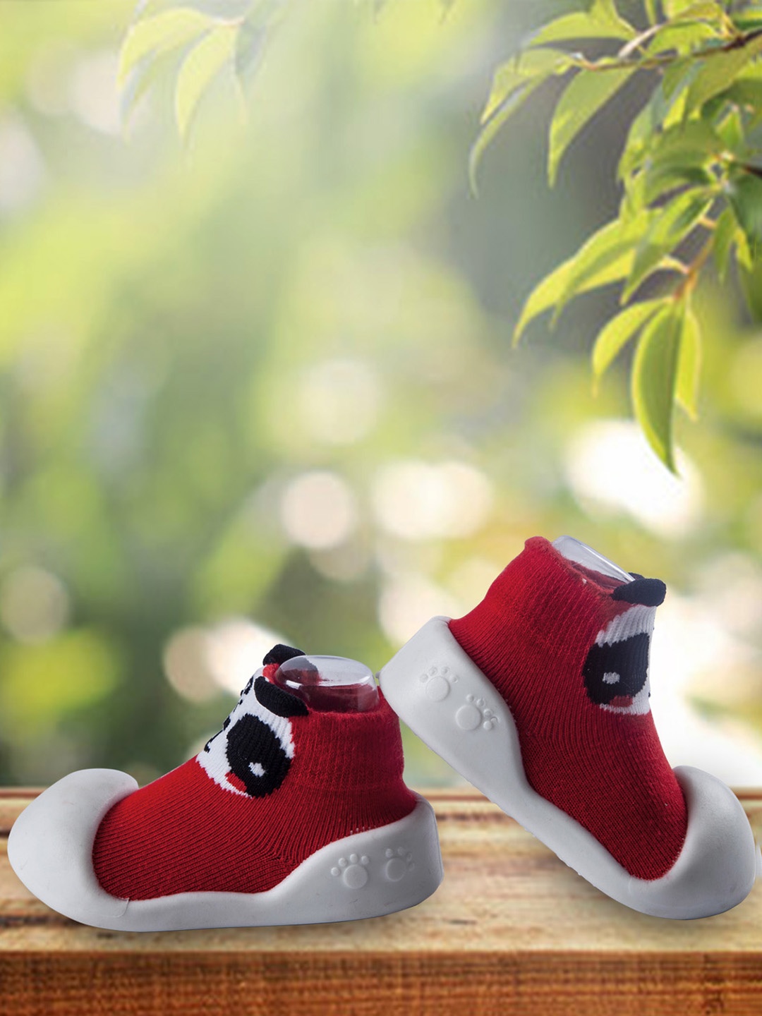 

Baby Moo Unisex Kids Red Colourblocked Sneakers