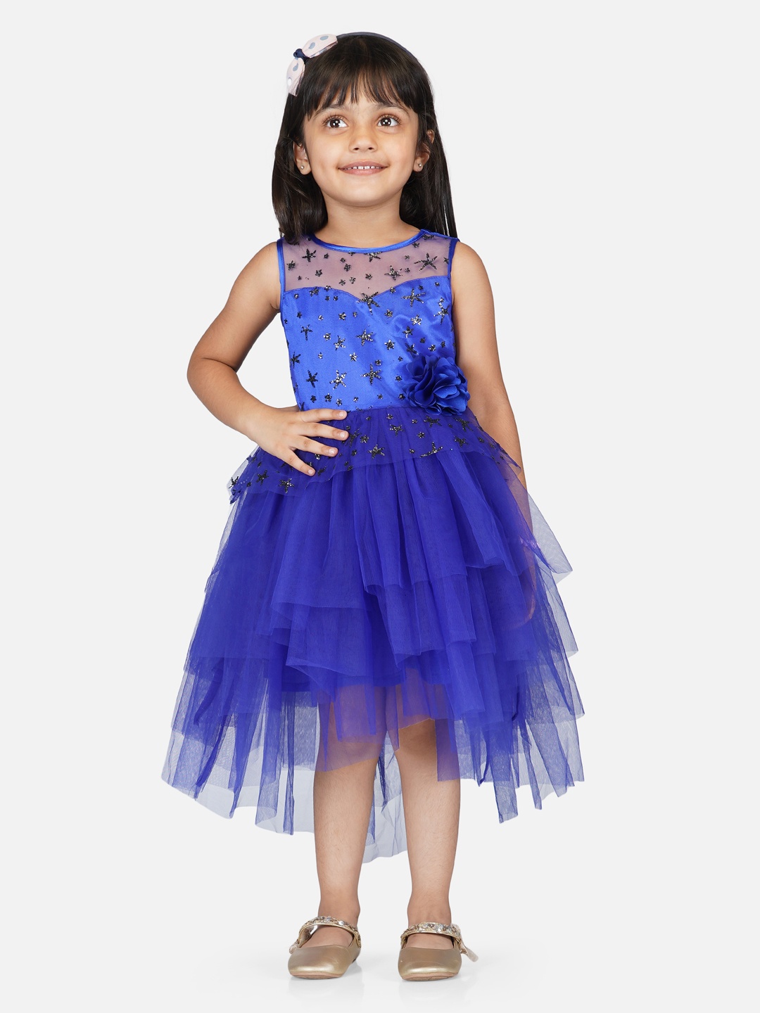 

Toy Balloon kids Blue Net Dress