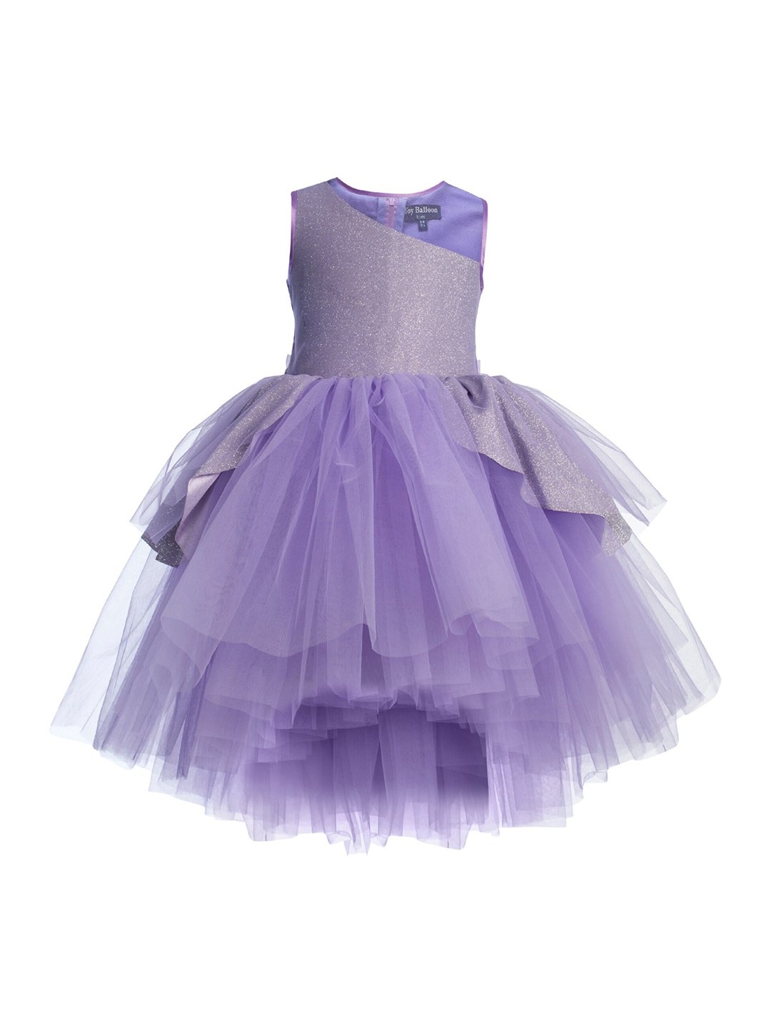 

Toy Balloon kids Purple Net Hi-Low Girls Party Wear Dress