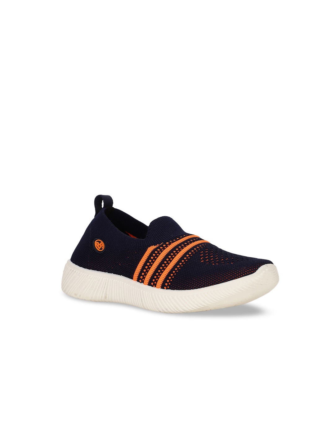 

Bubblegummers Boys Navy Blue Woven Design Slip-On Sneakers