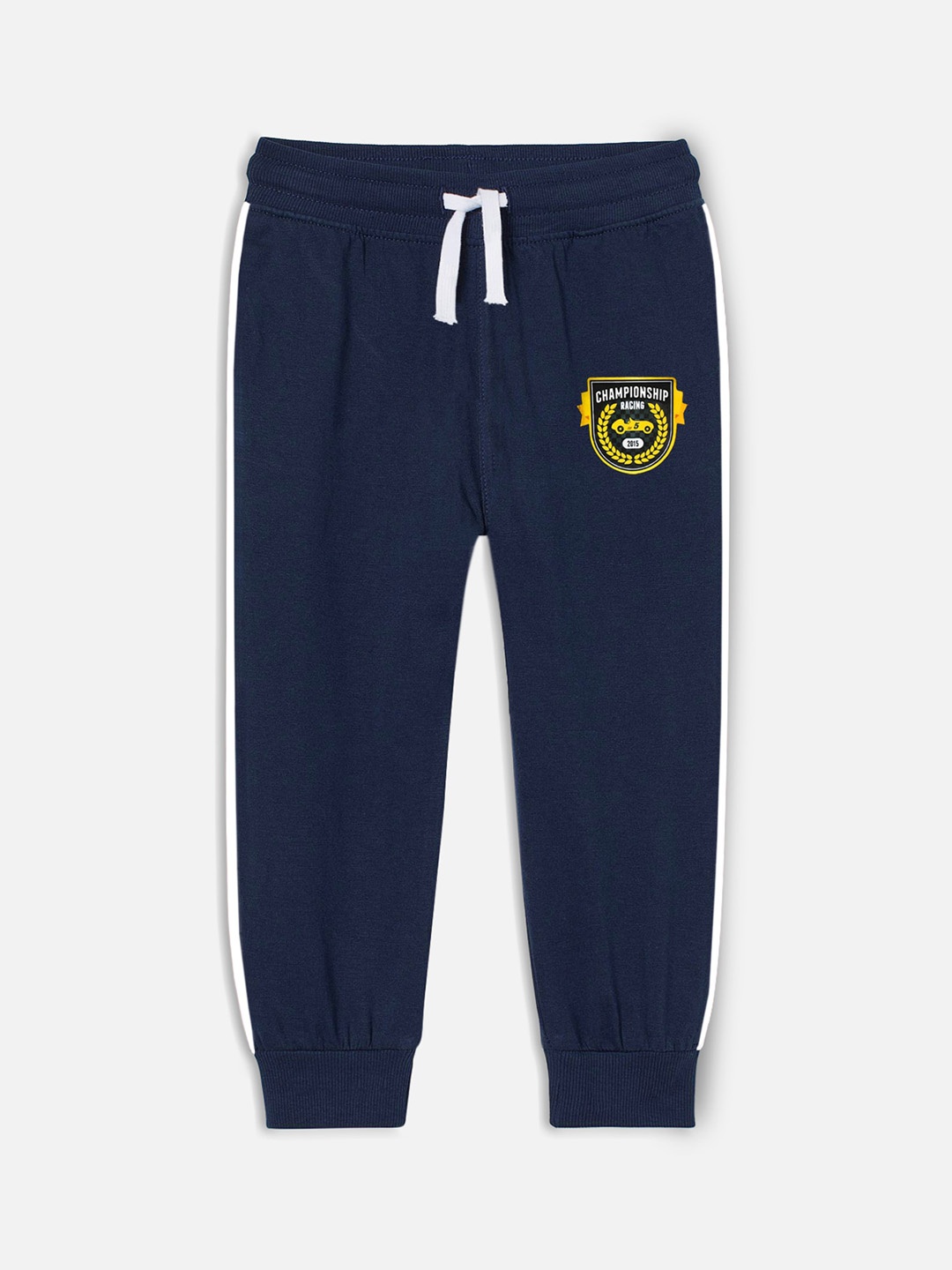 

Miss & Chief Boys Blue Solid Pure Cotton Joggers