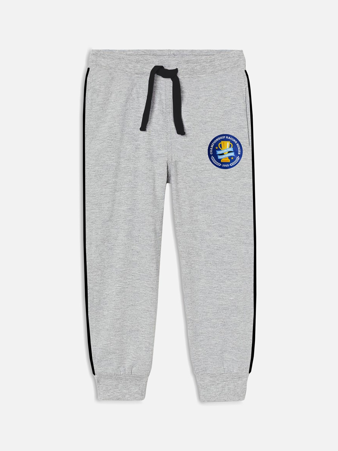 

Miss & Chief Boys Grey Solid Pure Cotton Joggers