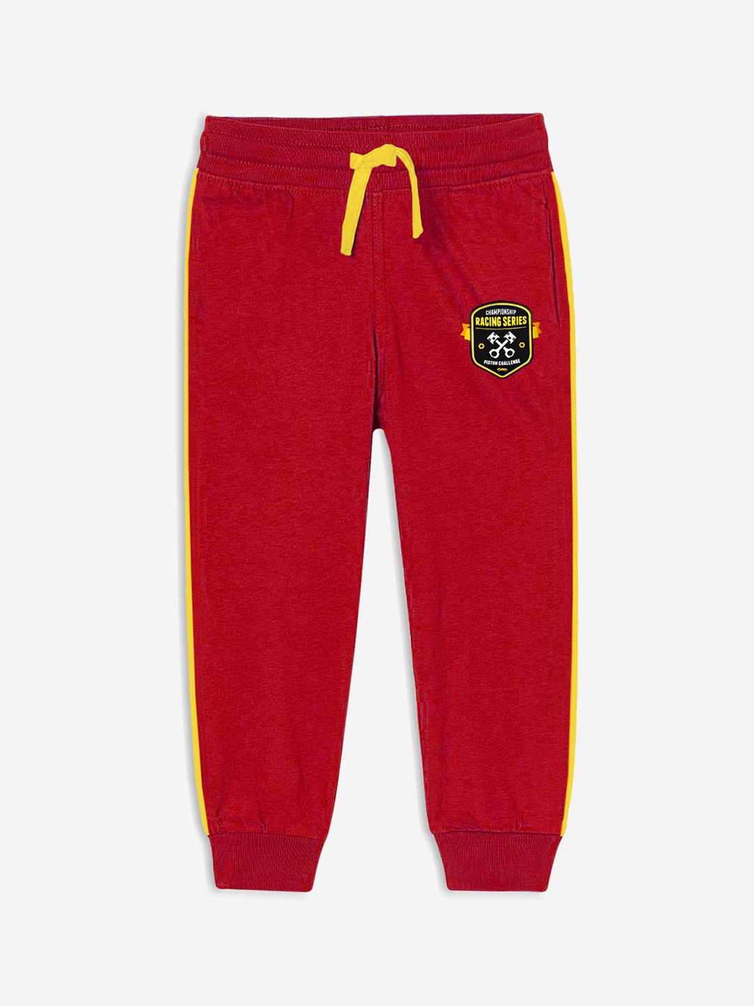 

Miss & Chief Boys Red Solid Pure Cotton Track Pants