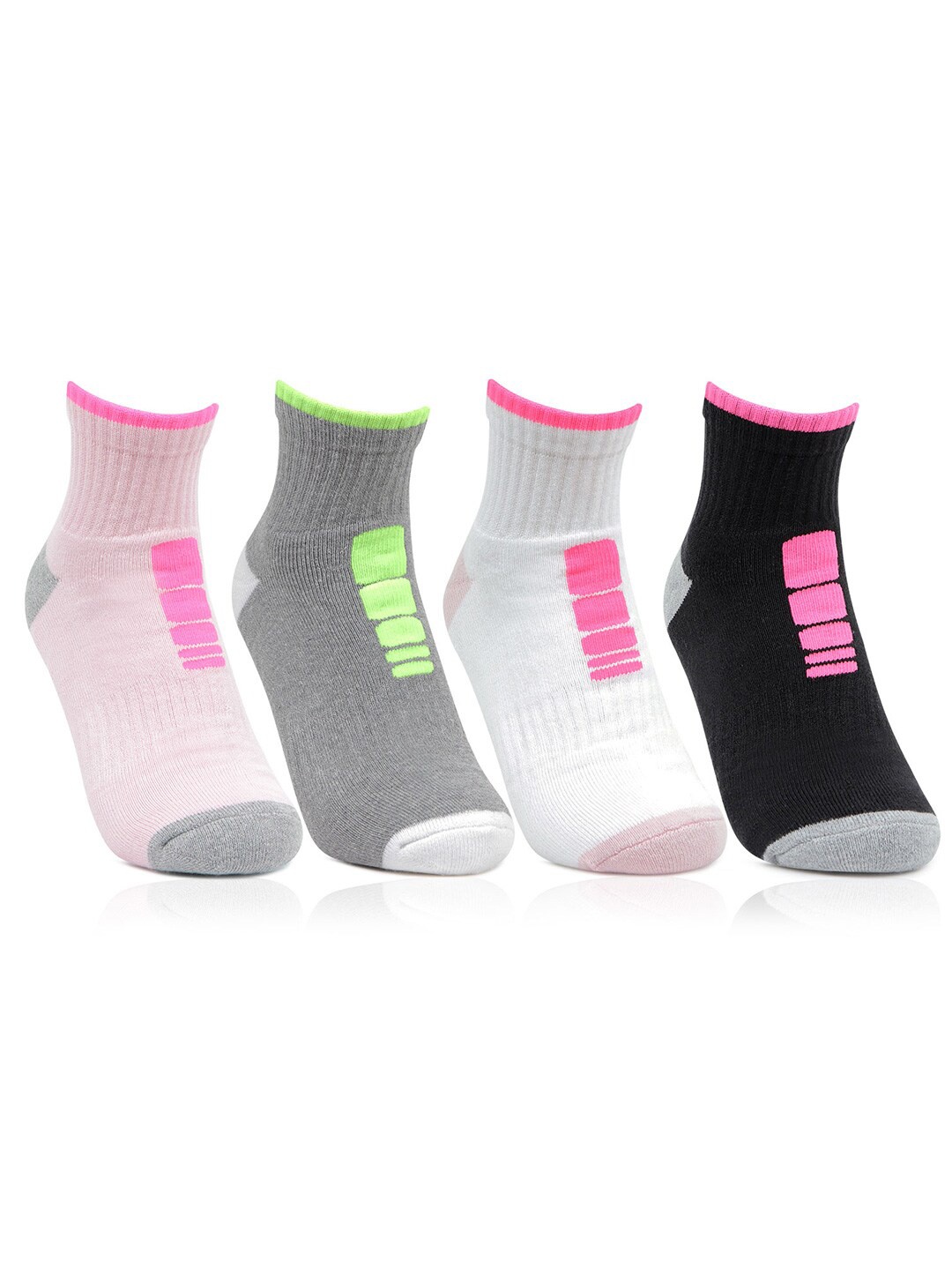 

Bonjour Women Pack Of 4 Assorted Calf-Length Socks