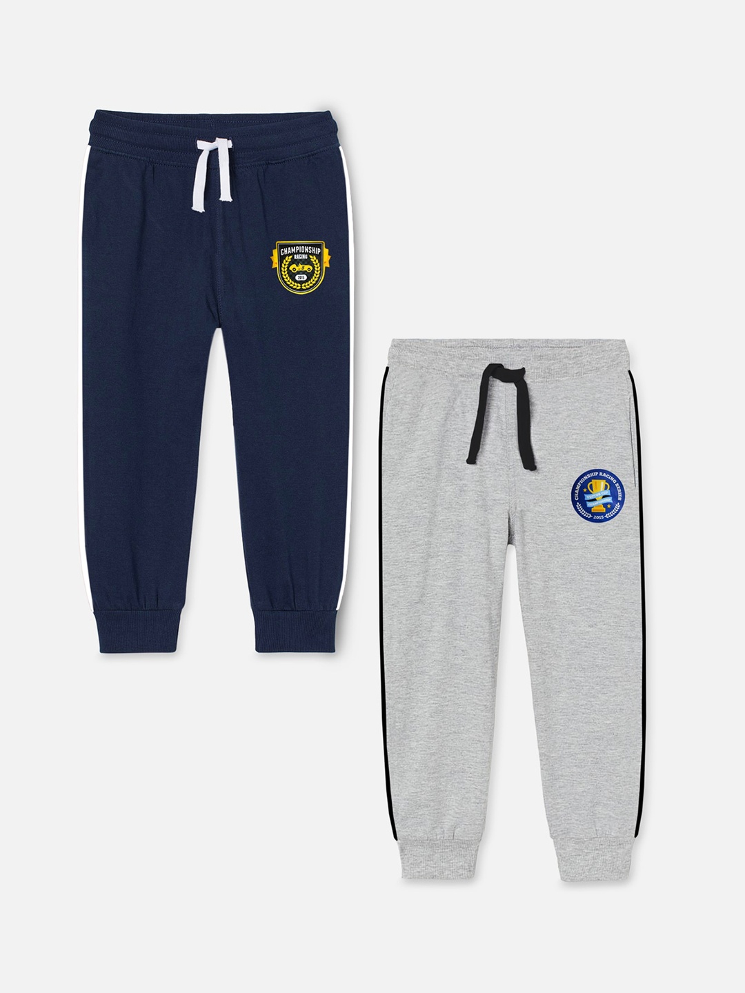 

Miss & Chief Boys Pack Of 2 Solid Track Pants, Navy blue
