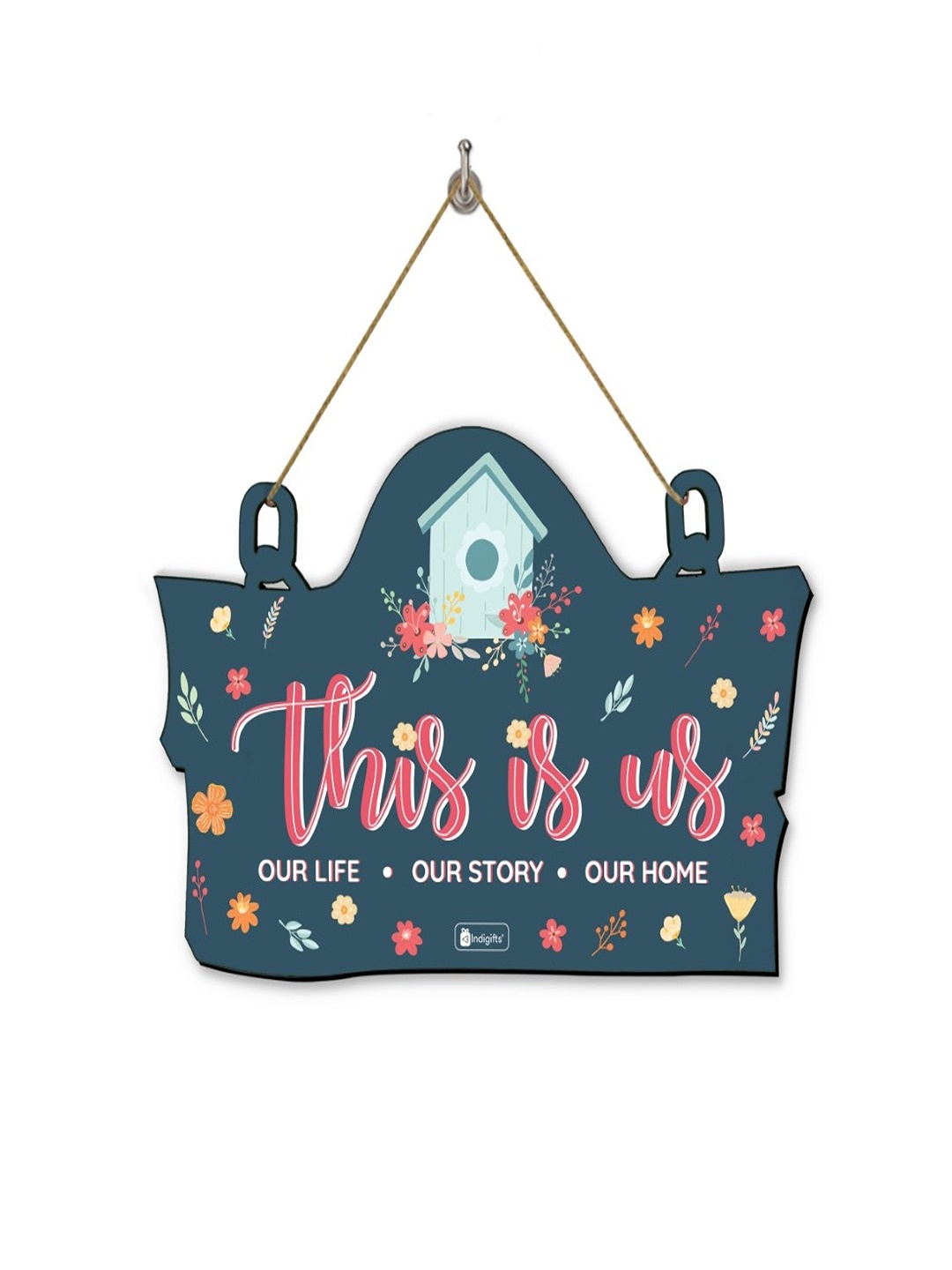 

Indigifts This Is Us Printed Wall/Door Hanging, Blue