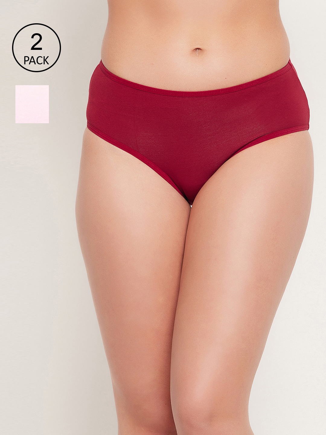 

Clovia Women Pack Of 2 Printed Cotton Hipster Briefs, Multi